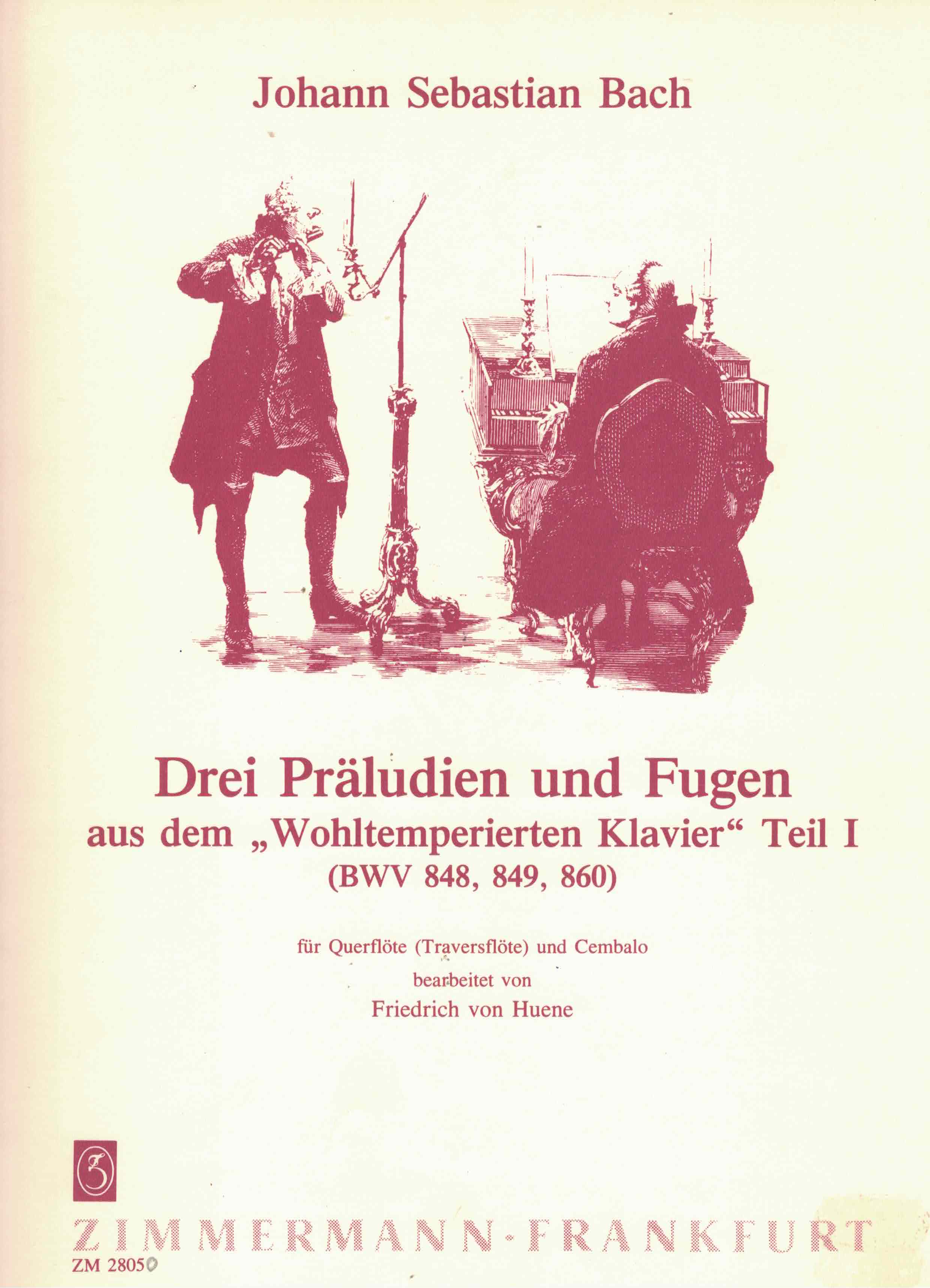 3 Präludien + Fugen - Bach, Querflöte