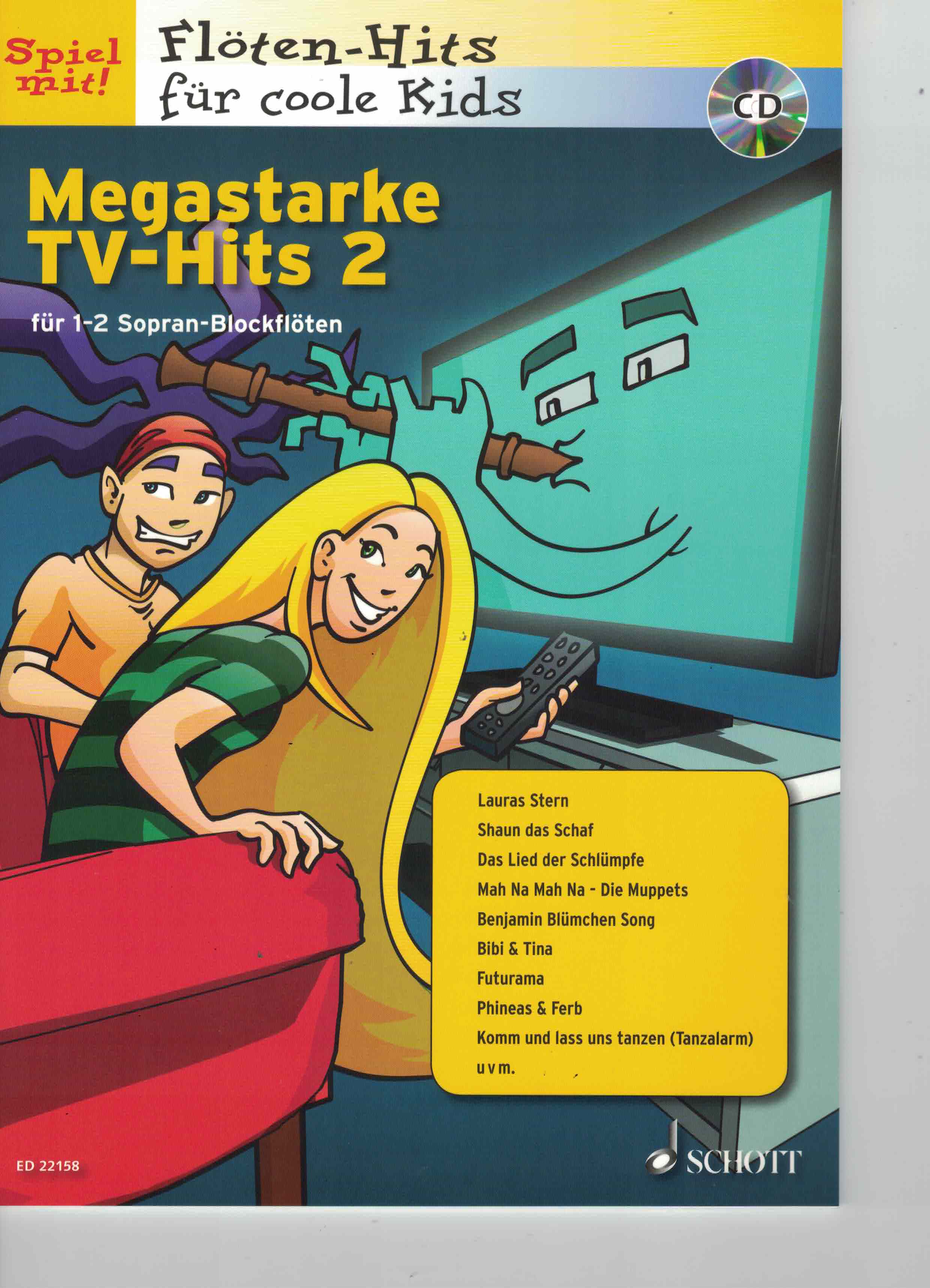 Megastarke TV Hits 2 - Sopranblöckflöte mit CD