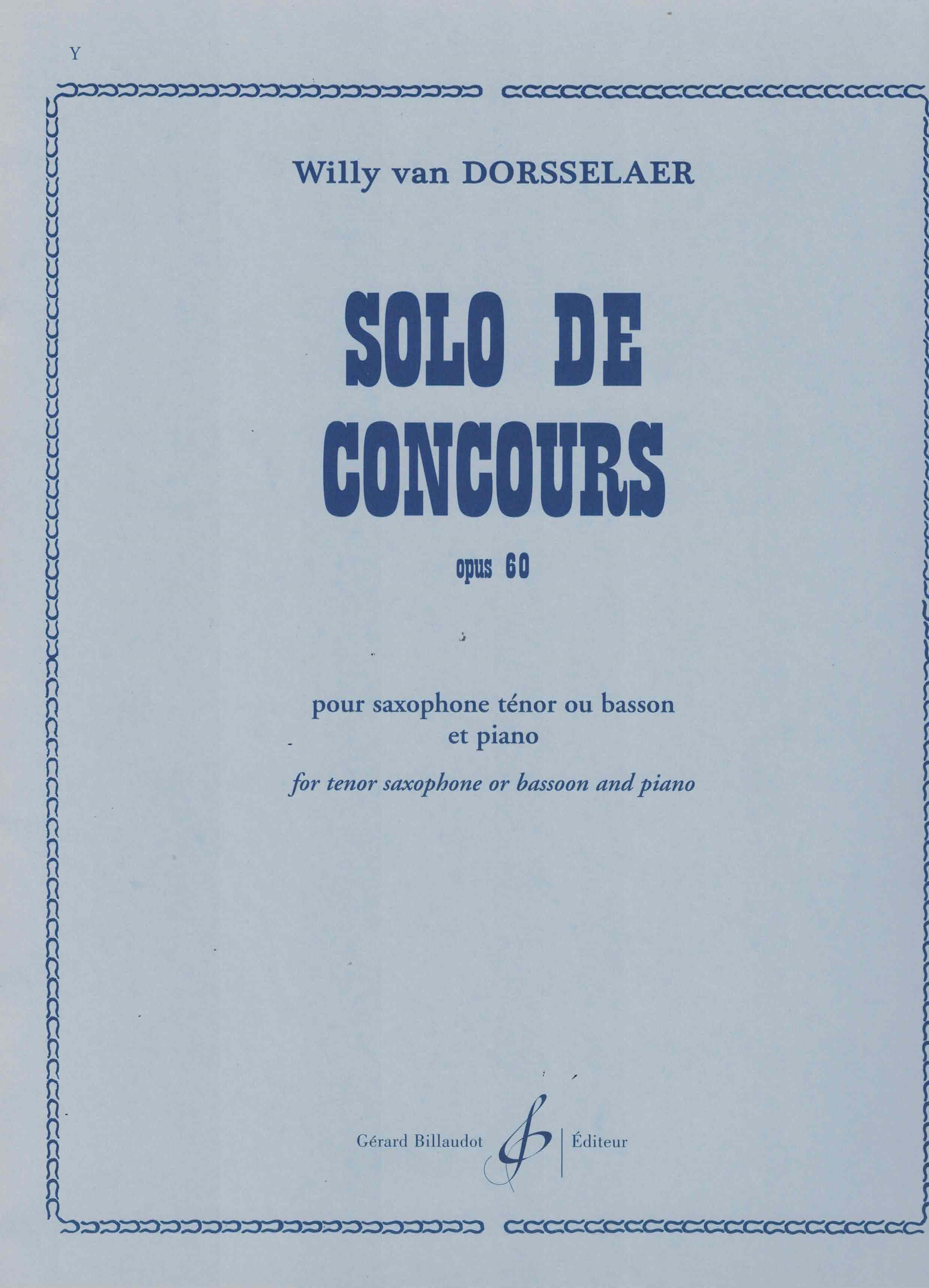 Solo de Concours - Dorsselaer, Tenorsaxophon/Klavier