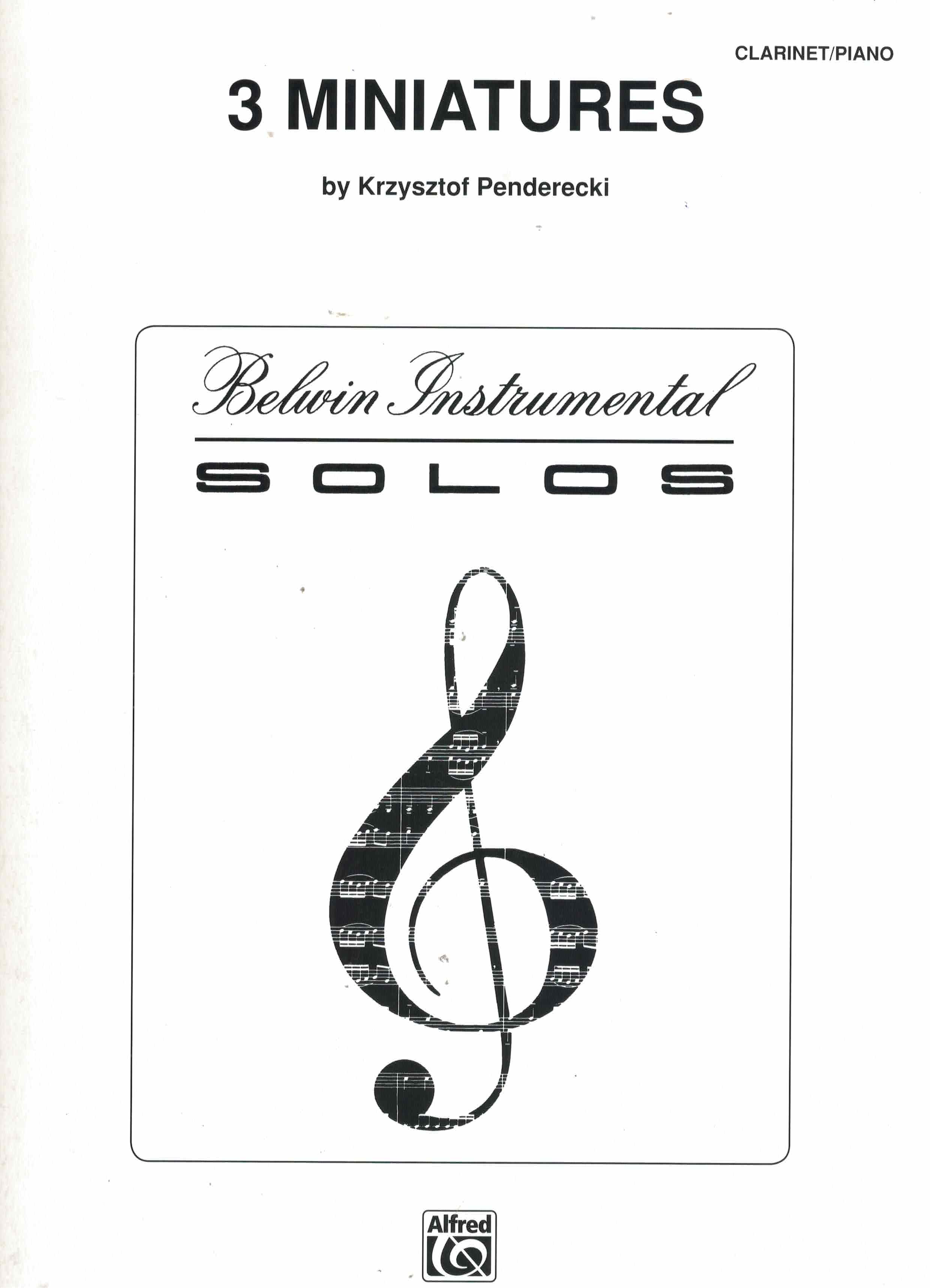 3 Miniatures - Penderecki, Klarinette/Klavier
