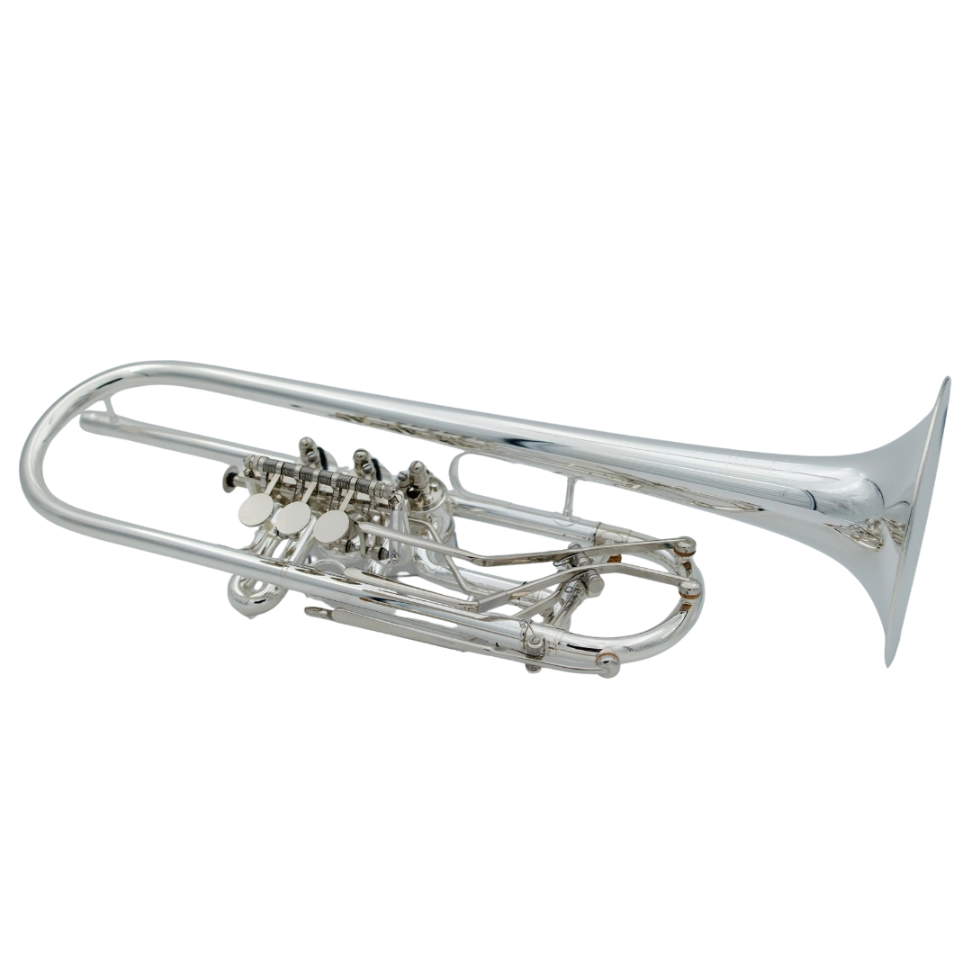 B Drehventiltrompete Falkner TR B 137 versilbert