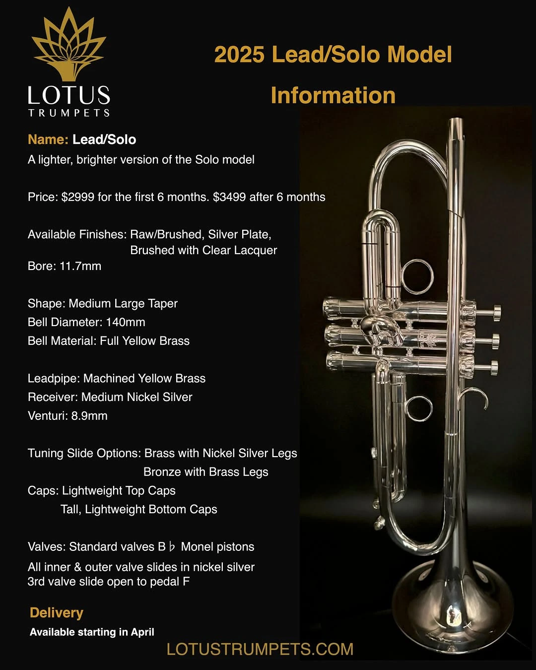 B Trompete Lotus Mod. Solo/Lead versilbert