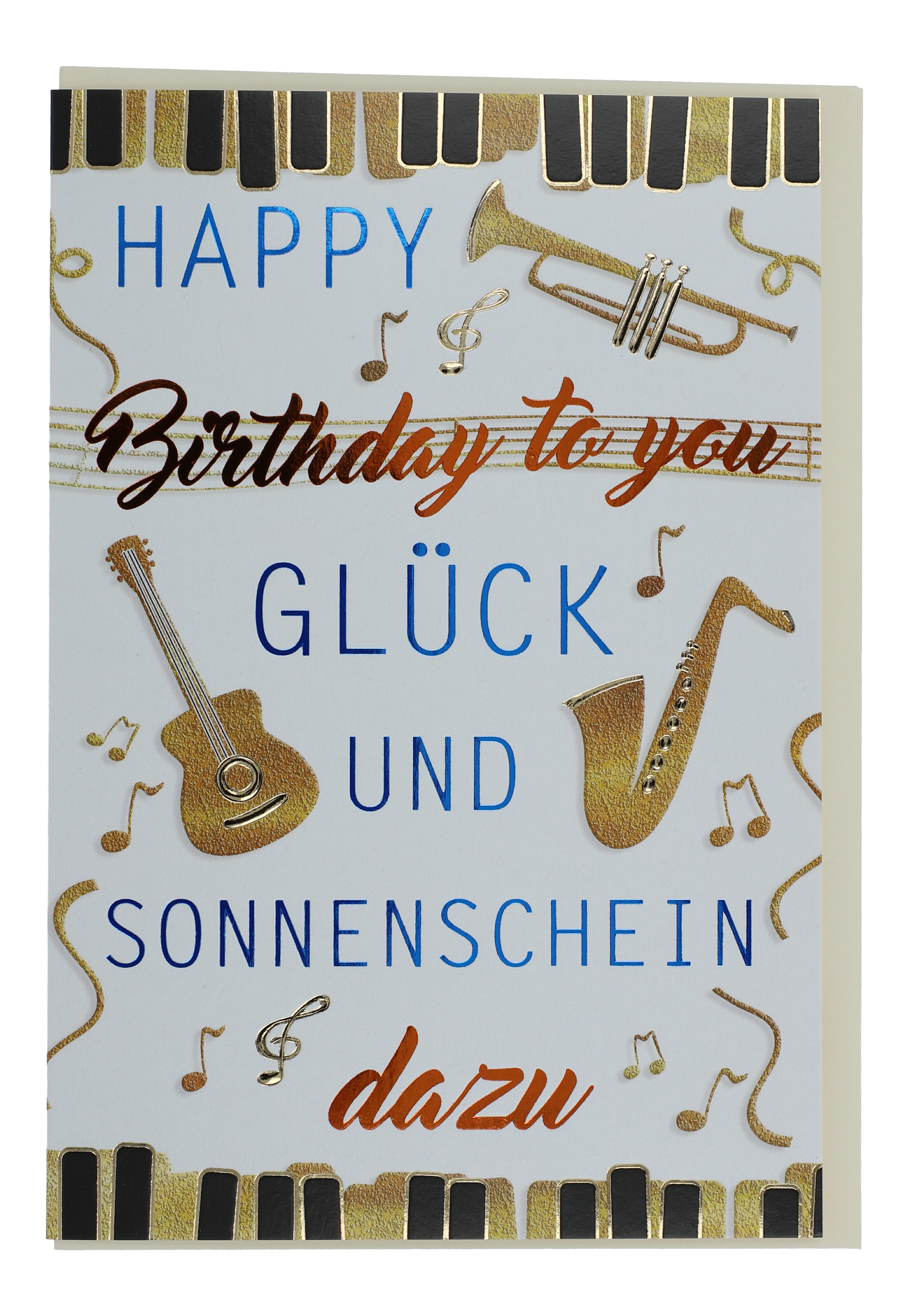 Doppelkarte - Happy Birthday, Glück und Sonnenschein