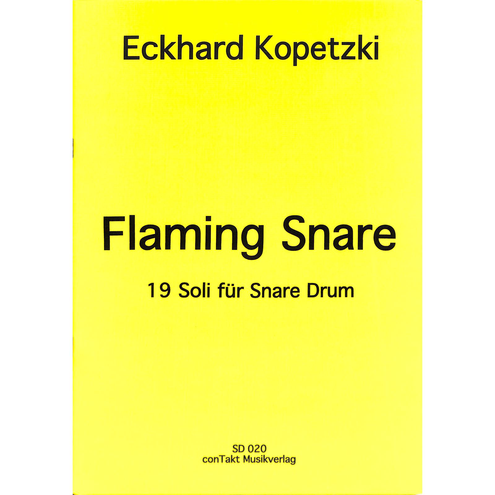 Flaming Snare Heft 1 - Kopetzki, Snare Drum