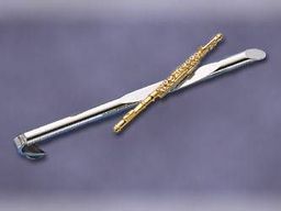 Krawattenhalter Querflöte vergoldet K13