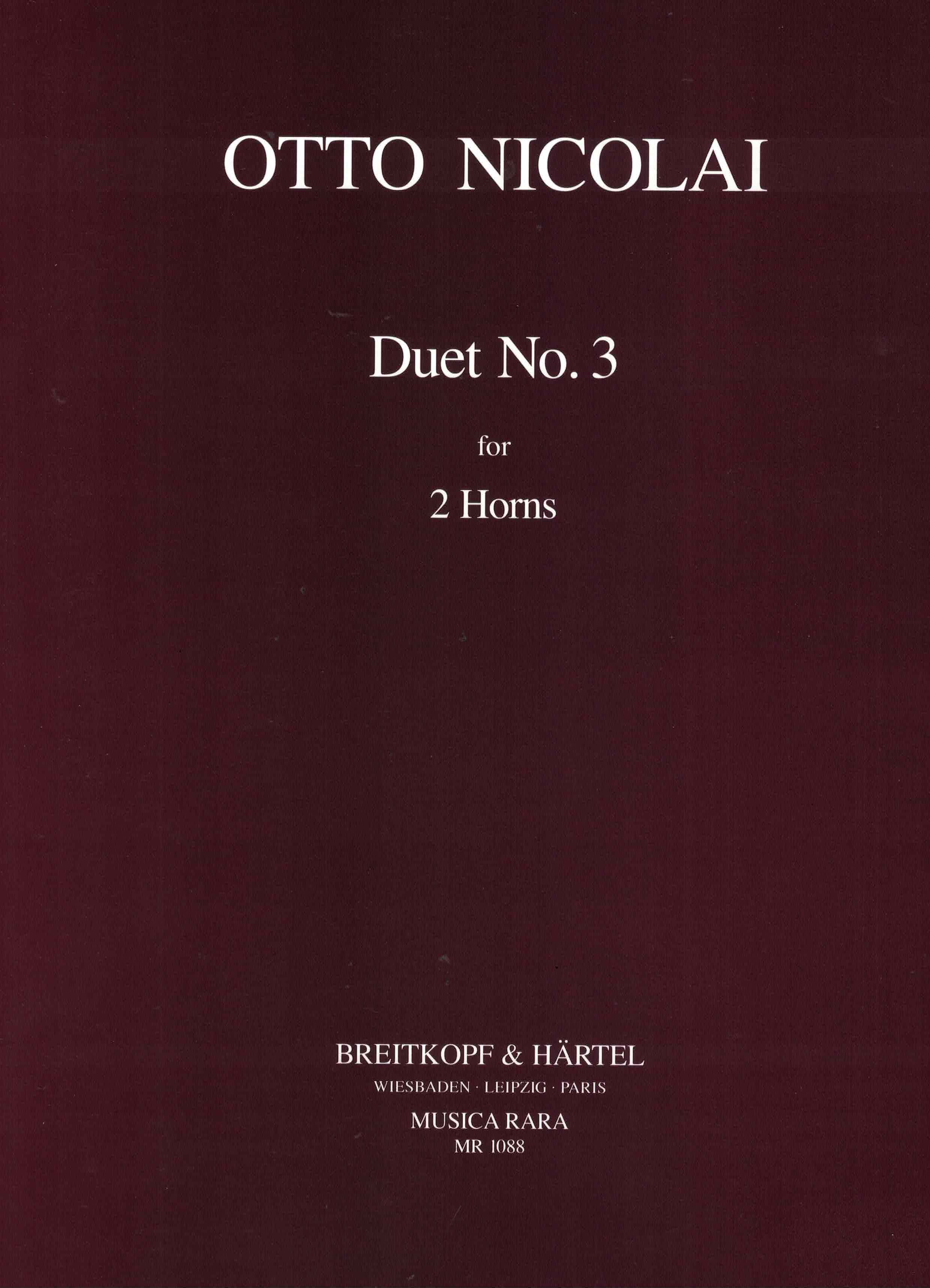 Duett Nr 3 - Nicolai, 2 Hörner