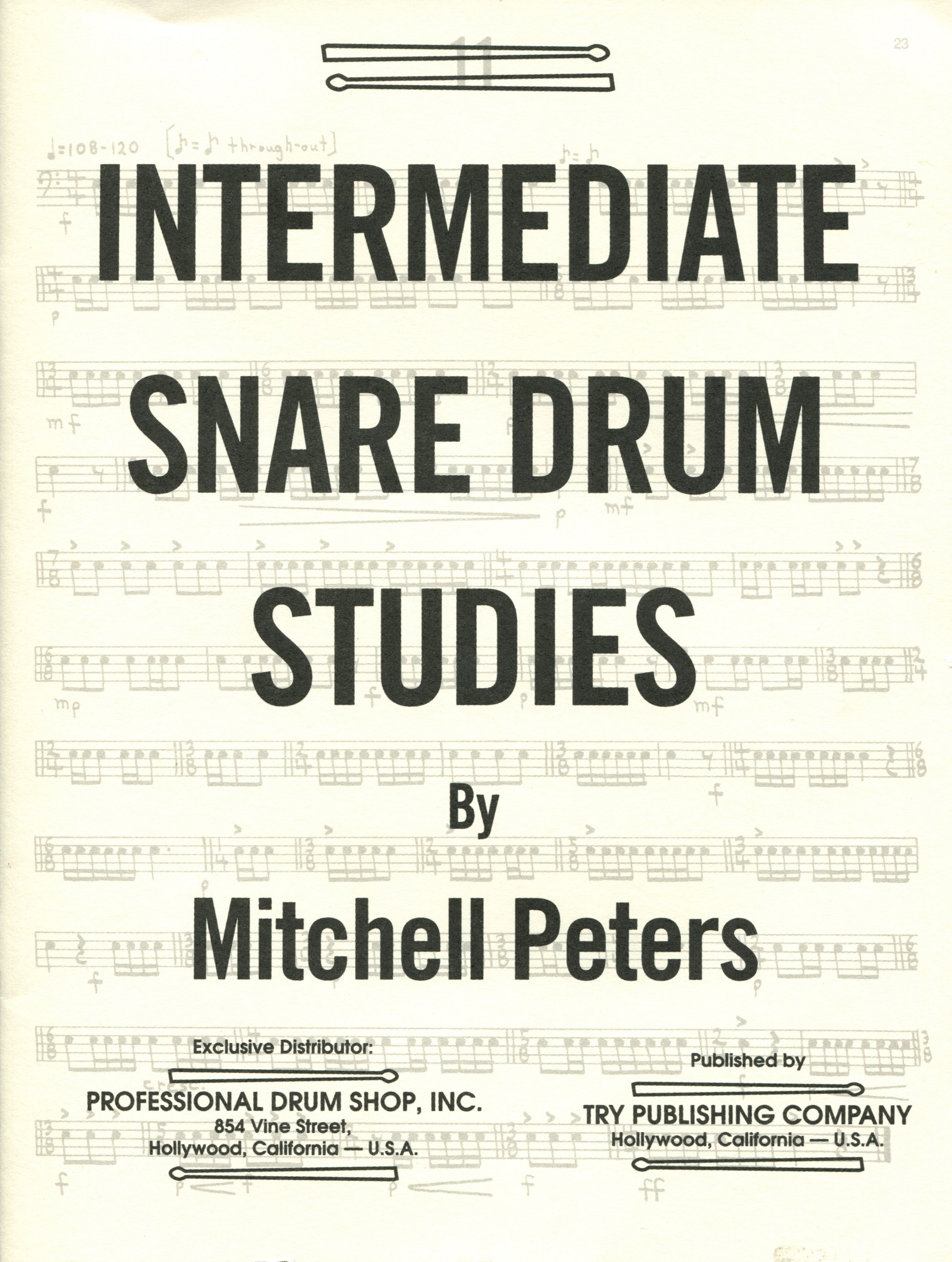 Intermediate Snare Drum Studies - Peters
