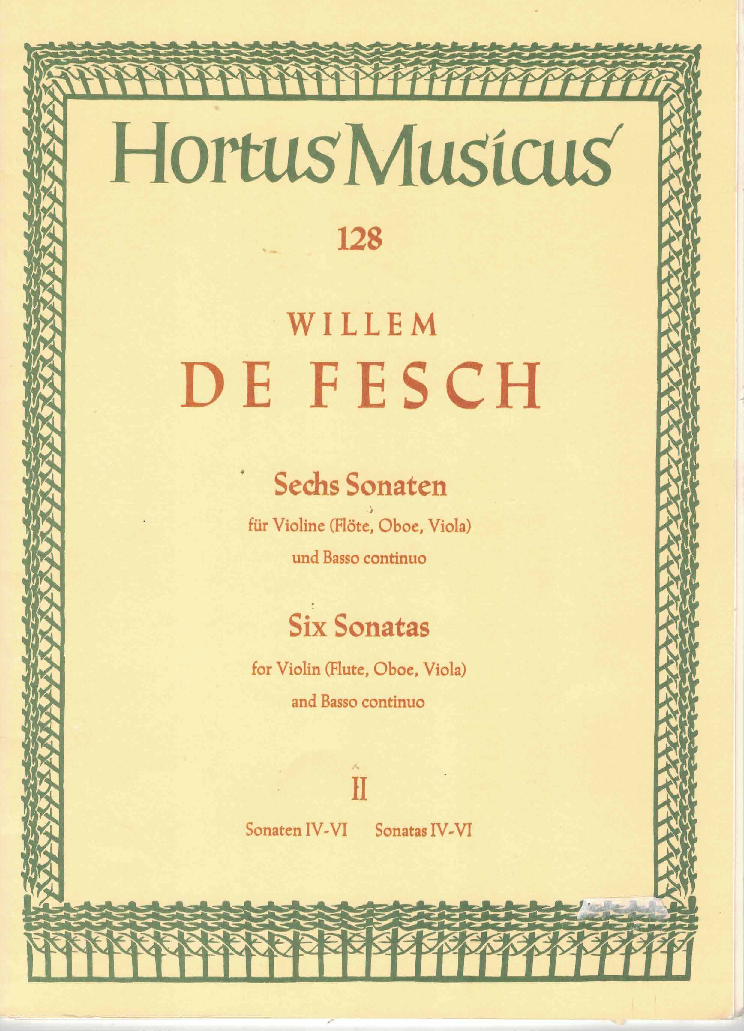 6 Sonaten 2 - Fesch, Querflöte