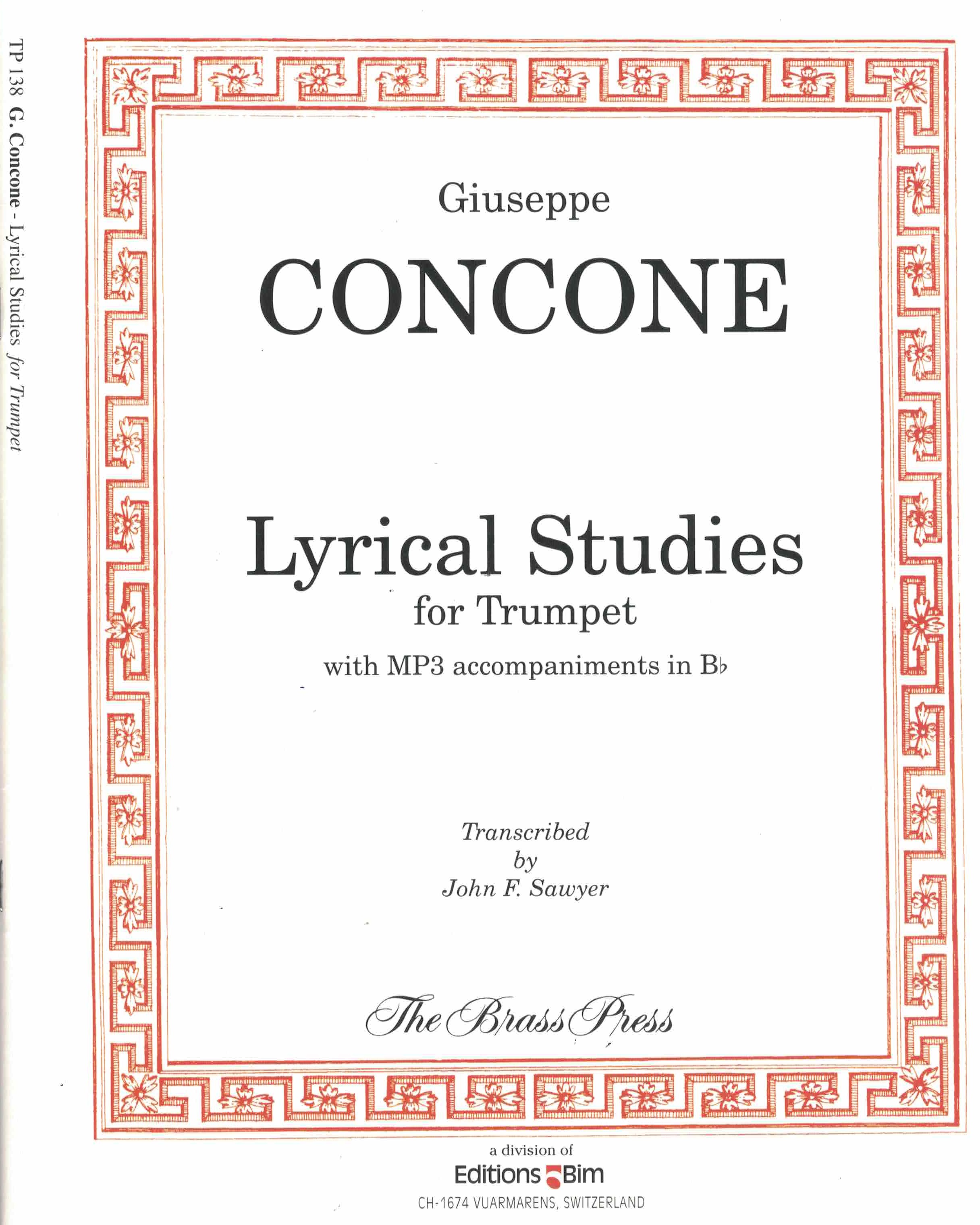 Lyrical Studies for Trumpet - Concone, Etüden