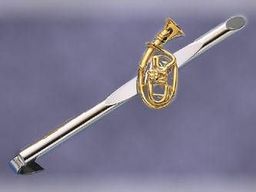 Krawattenhalter Tenorhorn klein vergoldet K17