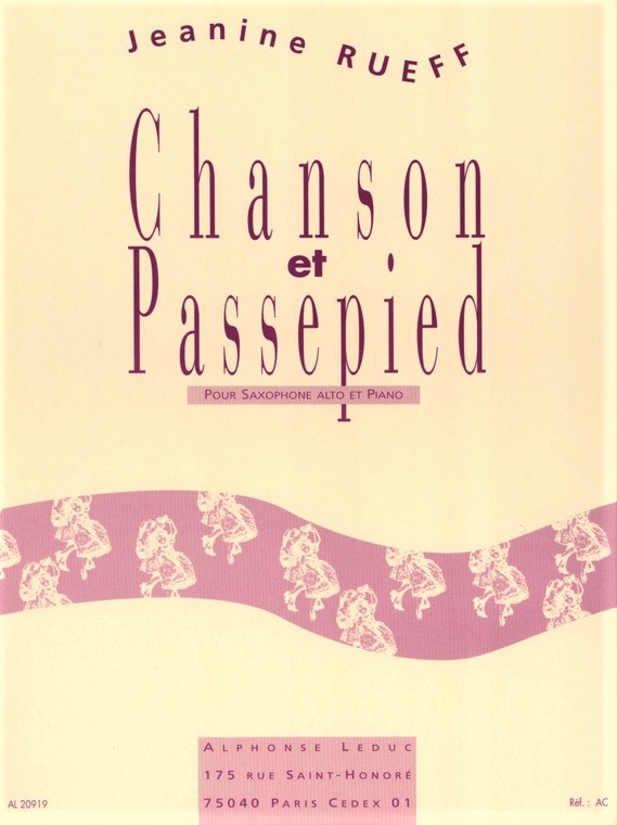 Chanson et Passepied- Rueff, Altsaxophon