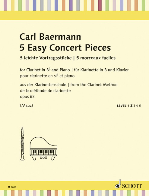 5 Easy Concert Pieces - Bärmann, Klarinette/Klavier