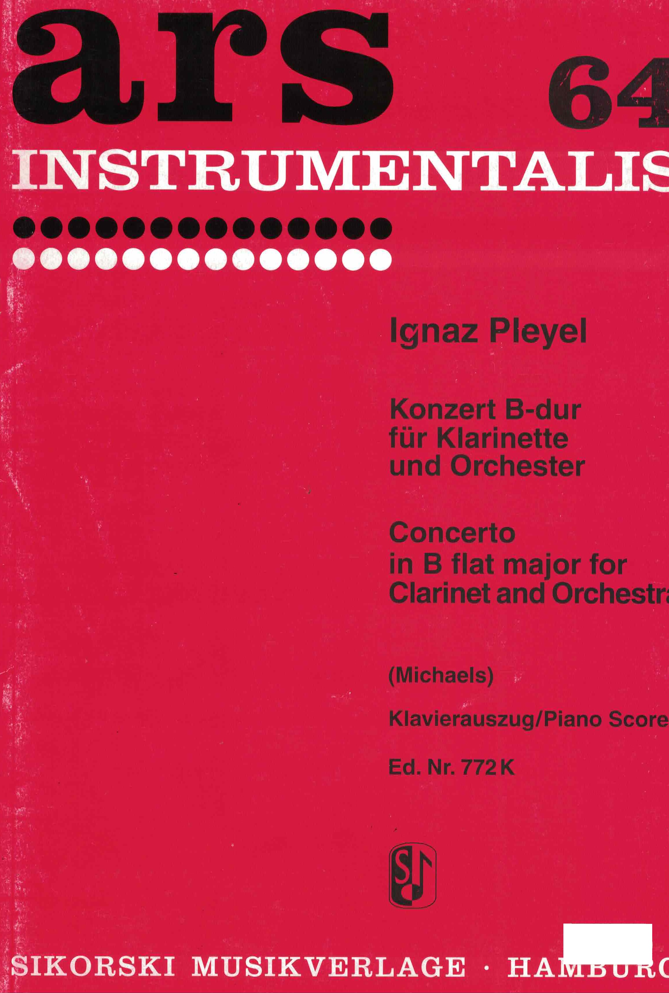 Konzert B-Dur - Pleyel, Klarinette/Klavier