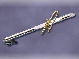 Krawattenhalter Posaune vergoldet
