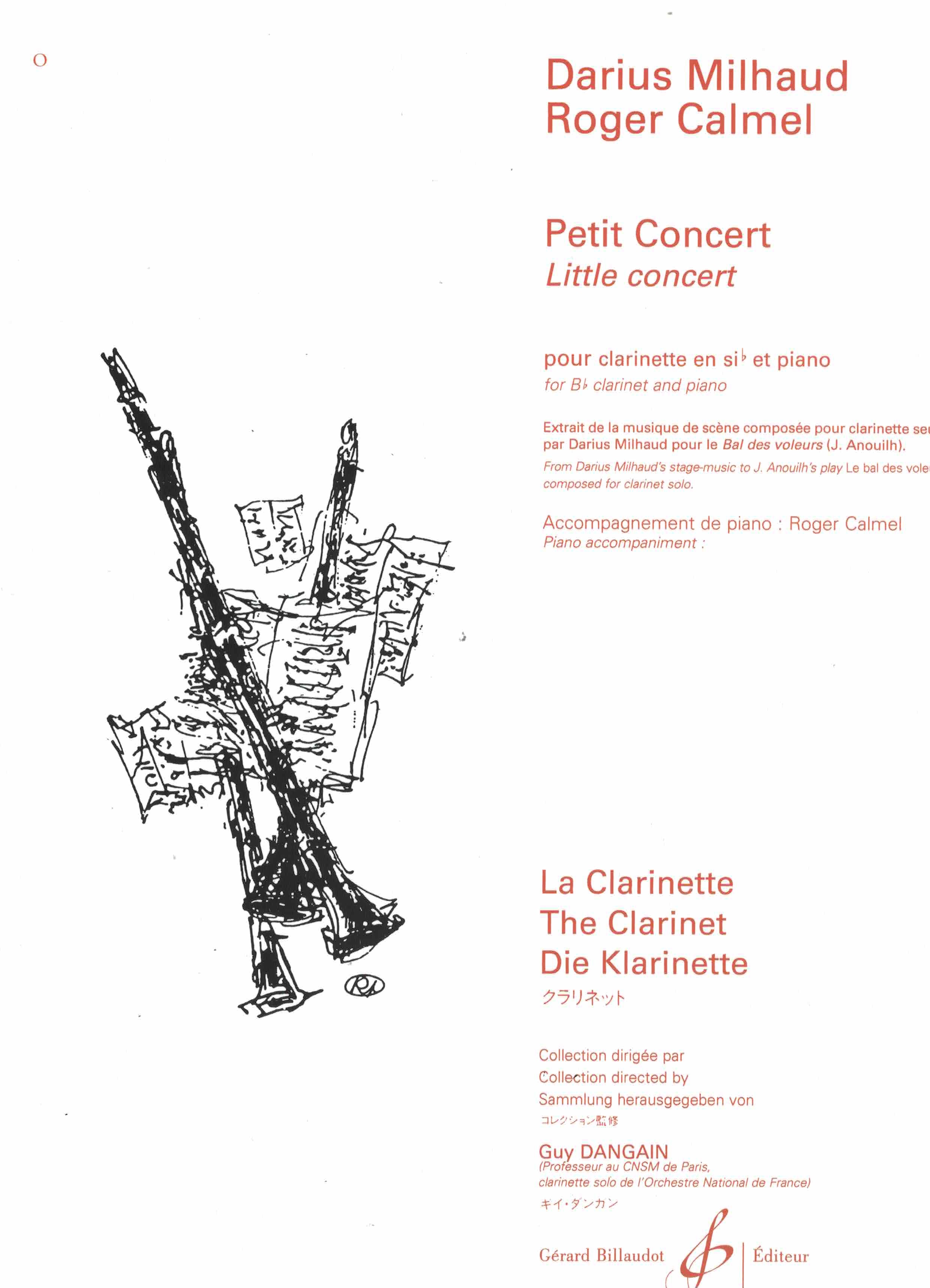 Petit Concert - Milhaud, Klarinette/Klavier