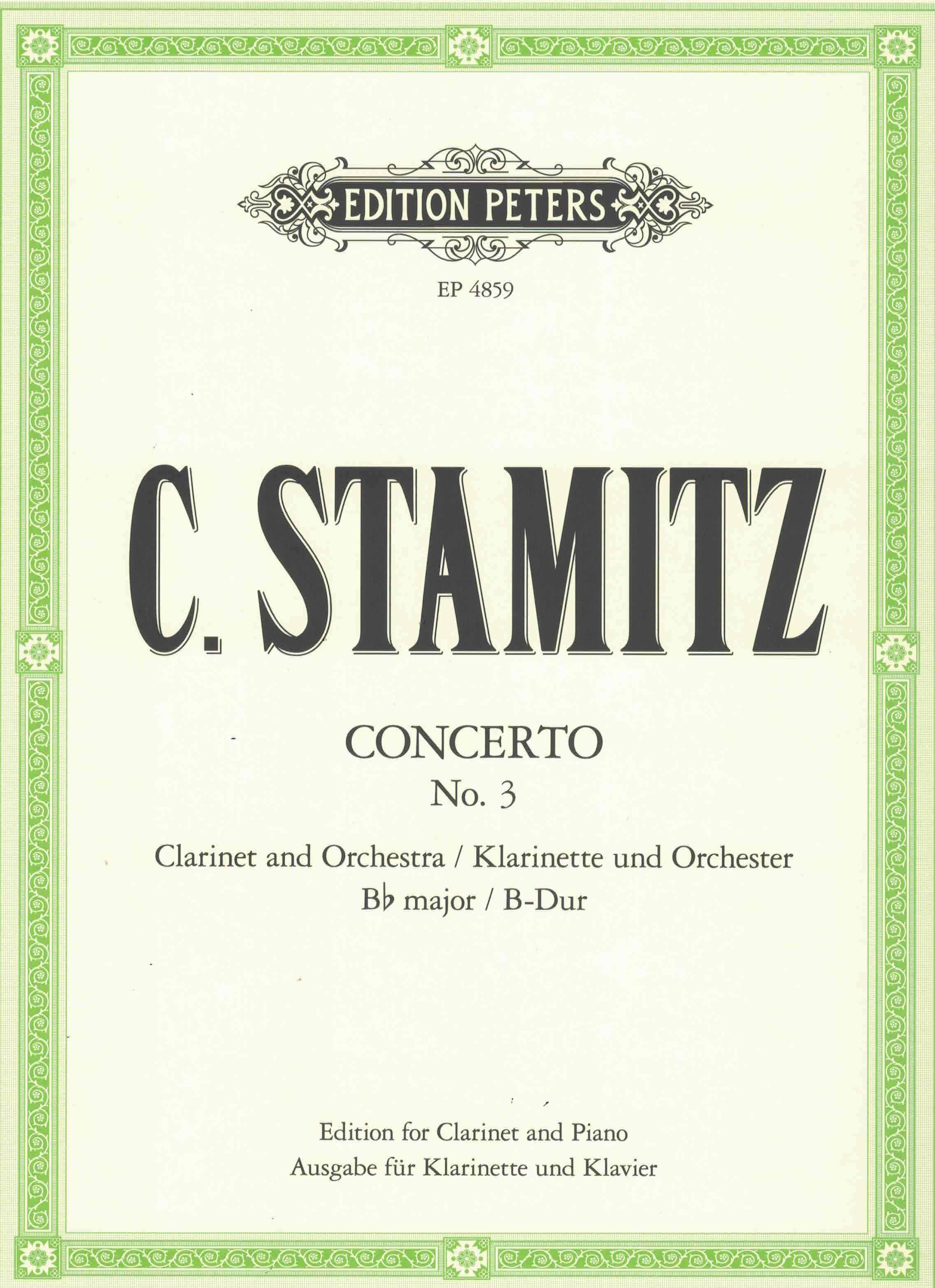Konzert 3 B-Dur - Stamitz, Klarinette/Klavier