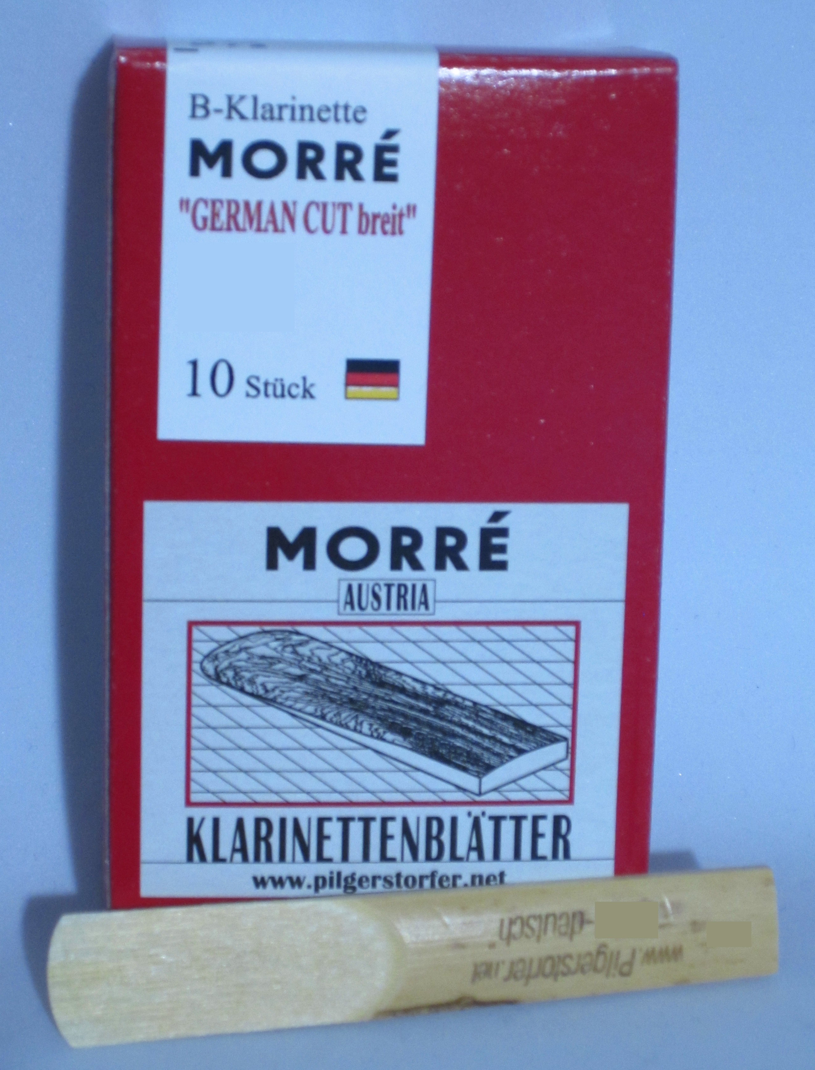 Klarinettenblätter Pilgerstorfer Morré German Cut breit Stärke: 3 1/2
