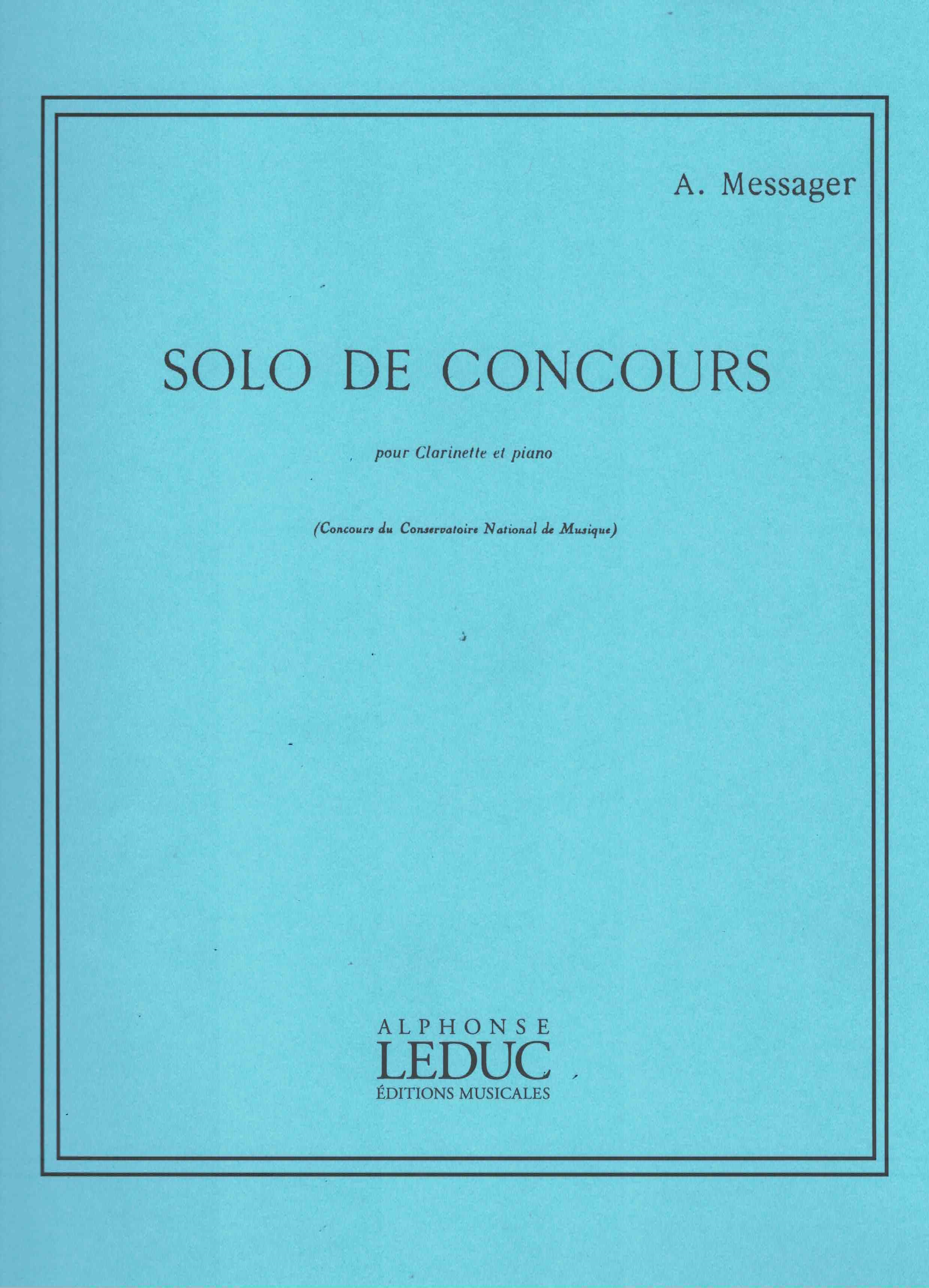 Solo de Concours - Messager, Klarinette/Klavier