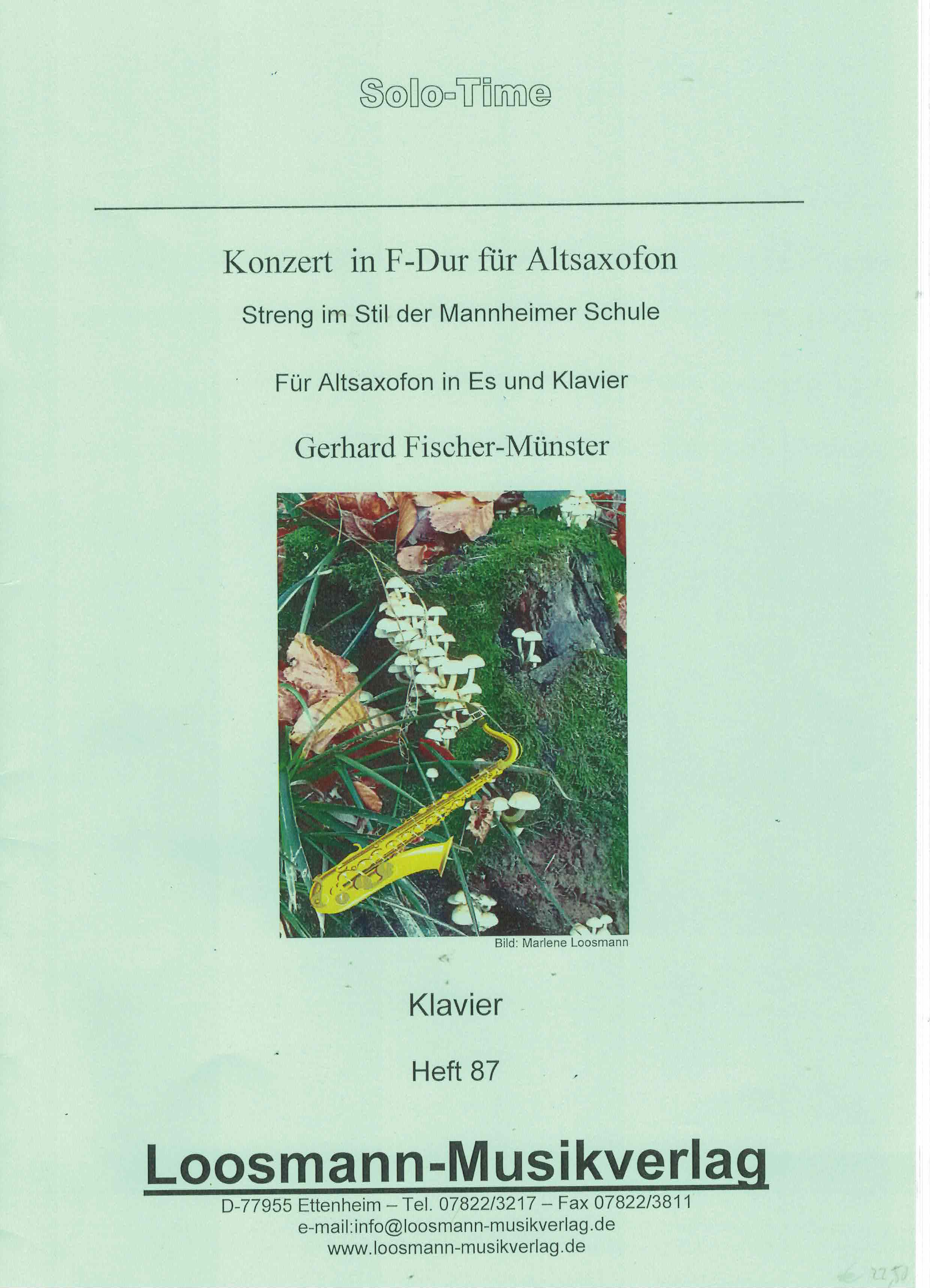 Konzert in F, G. Fischer- Münster, A Sax Klav