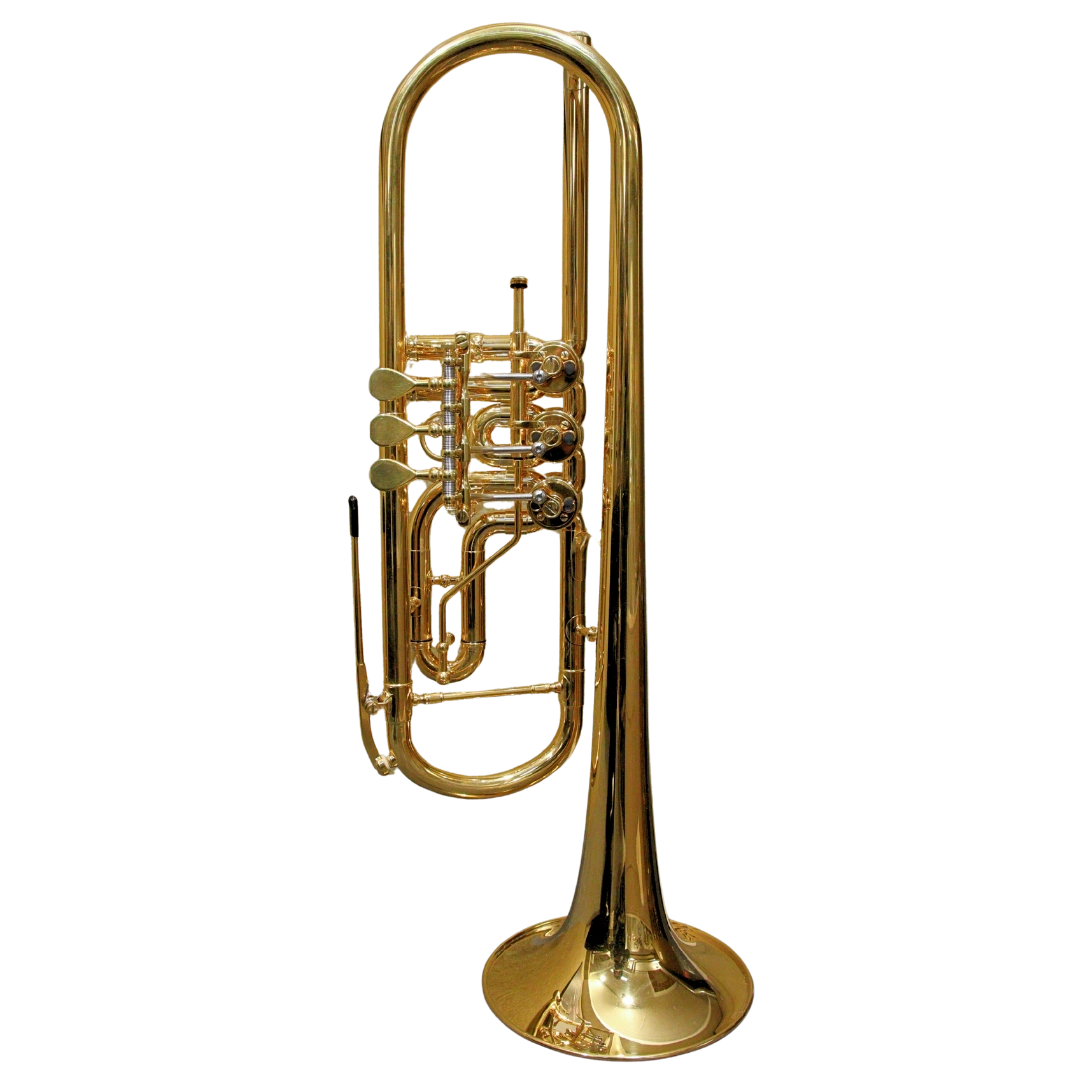 B Drehventiltrompete Schagerl Berlin heavy vergoldet
