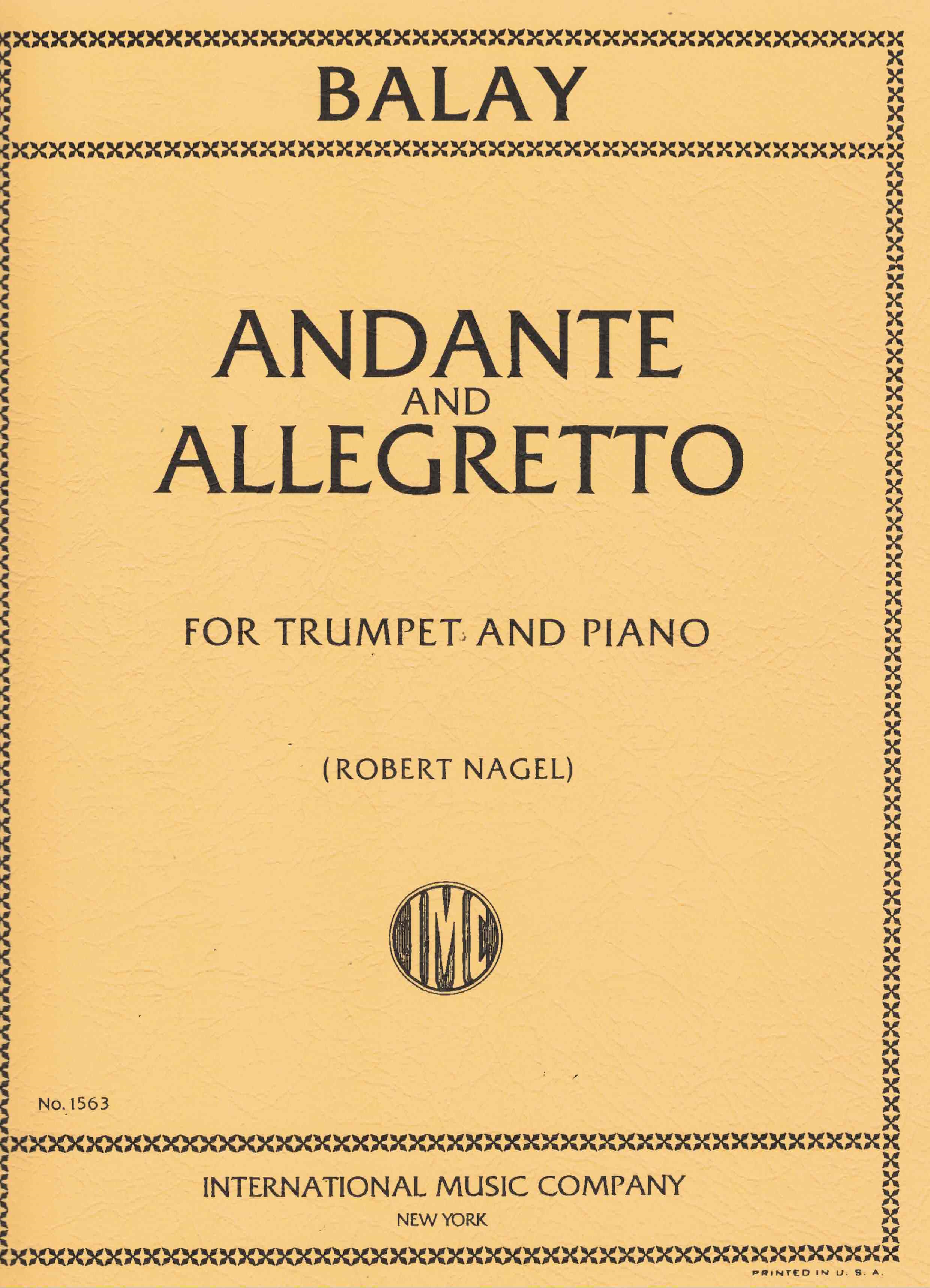 Andante and Allegretto - Balay, Trompete/Klavier