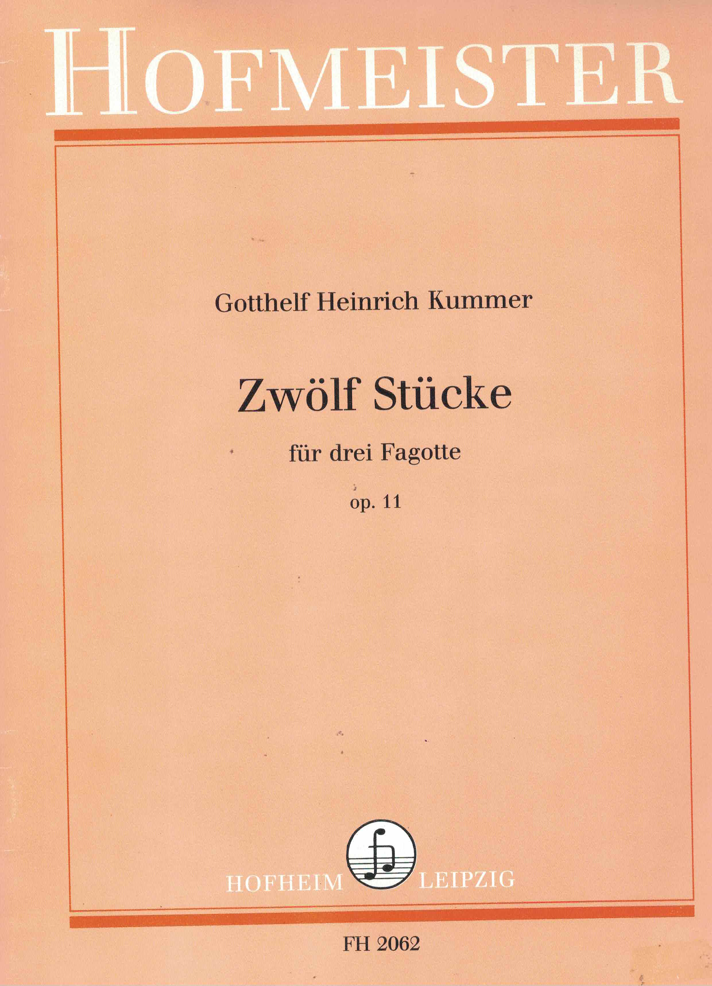 12 Stücke op 11 - Kummer, 3 Fagotte