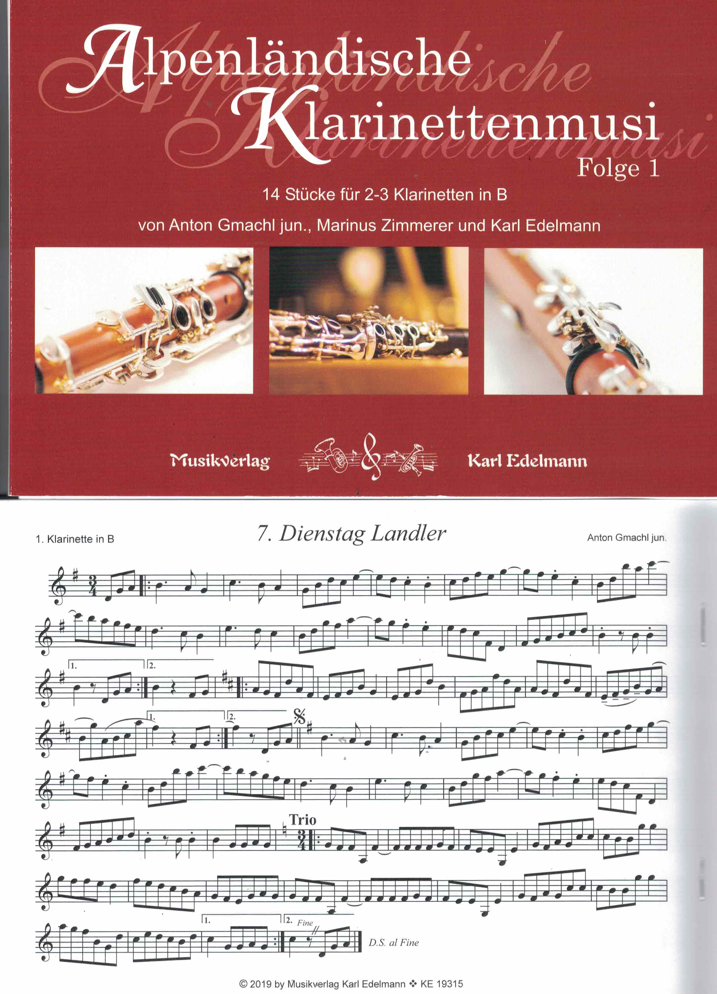Alpenländische Klarinettenmusi Folge 1, 2-3 Klar, Bass