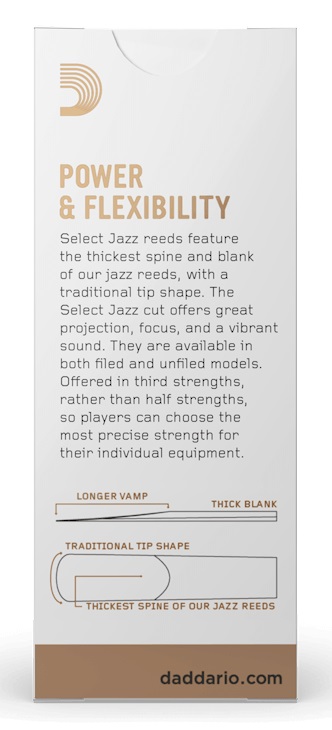 Tenorsaxophonblätter Rico Select Jazz Unfiled 3M