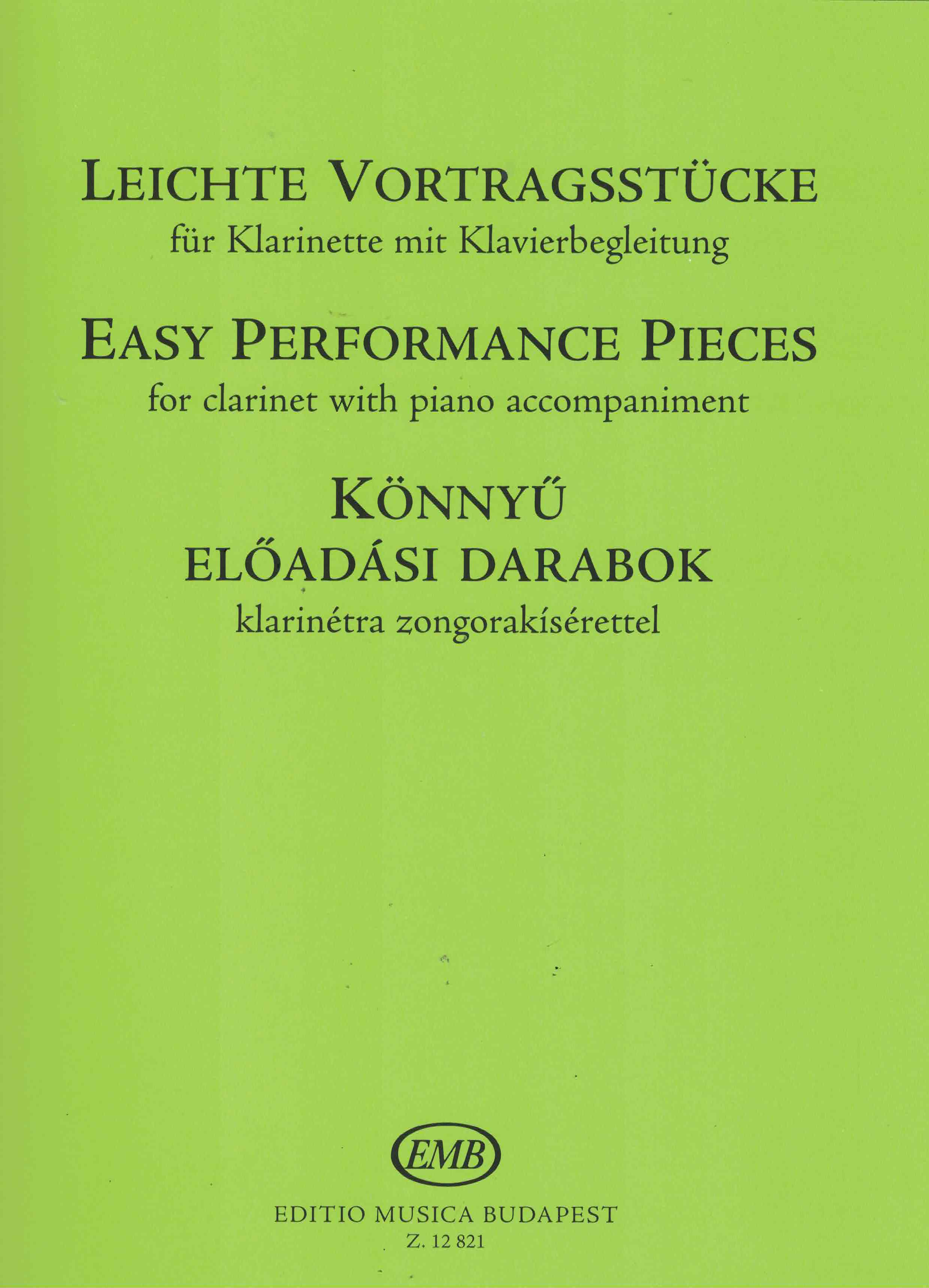 Leichte Vortragsstücke - Klarinette/Klavier
