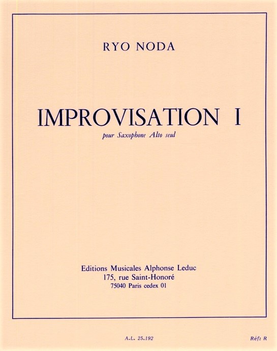 Improvisation 1 - Noda, Altsaxophon