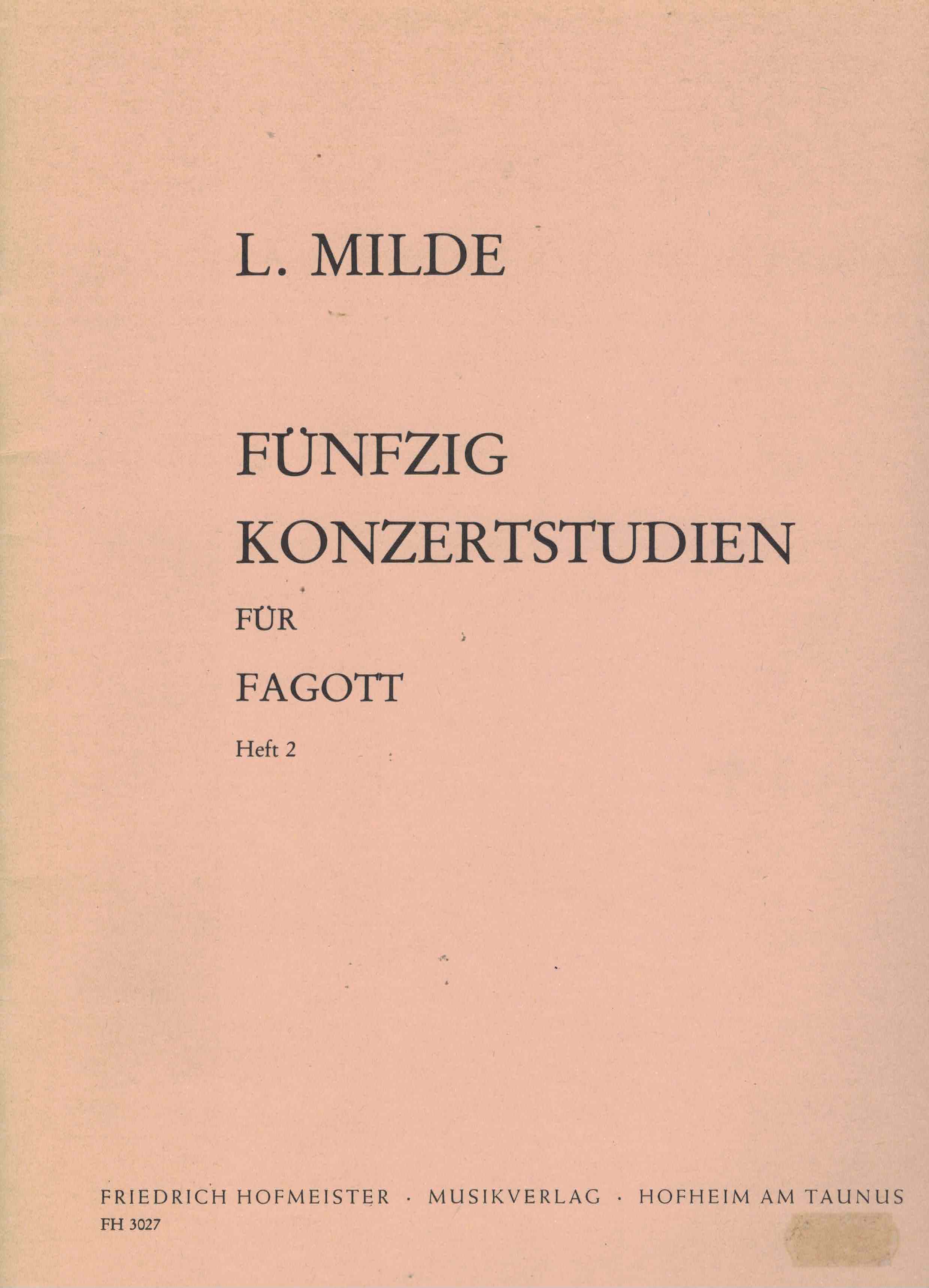 50 Konzertstudien op 26/2 - Milde, Fagott