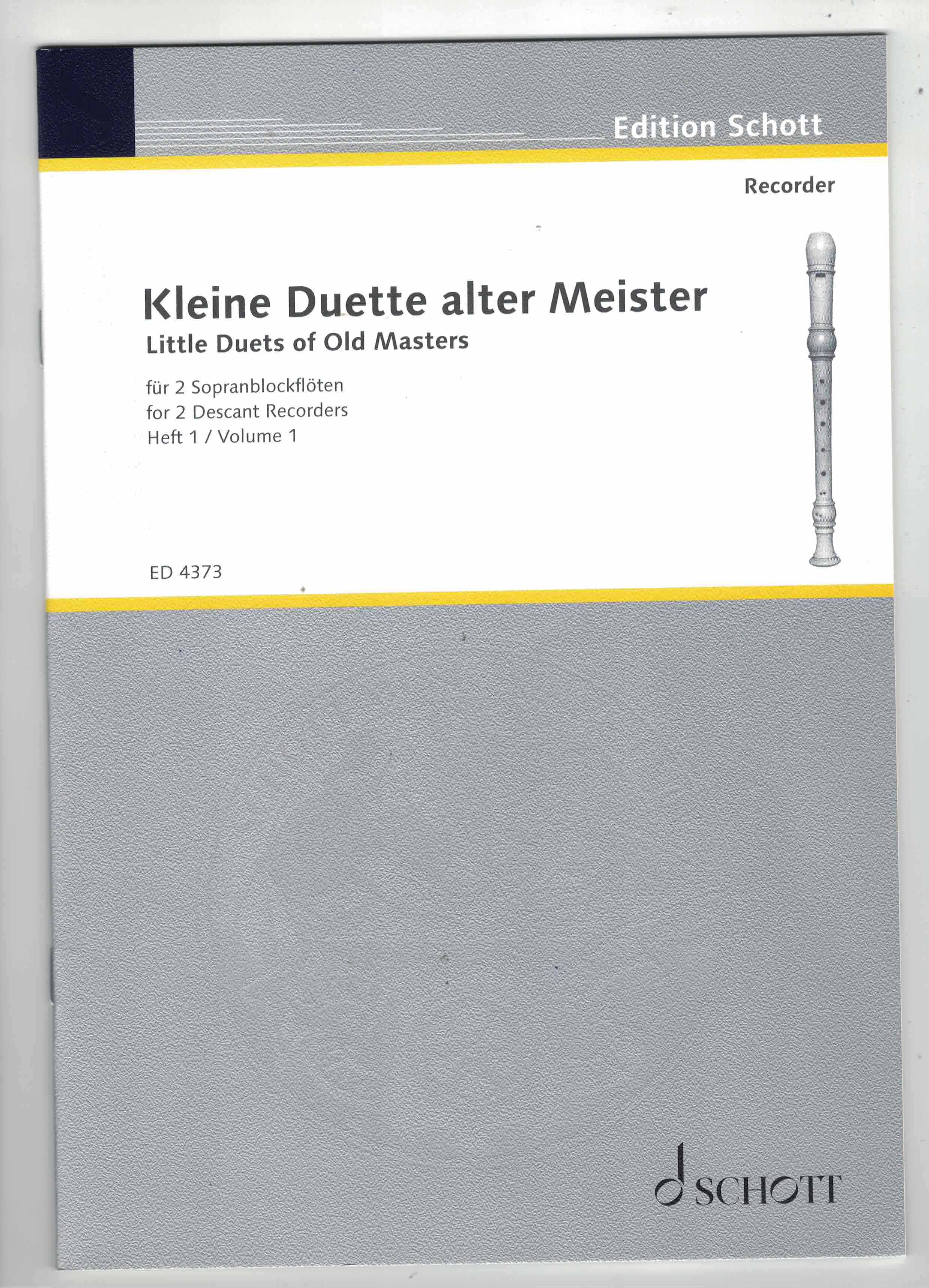 Kleine Duette alter Meister, Heft 1, 2 SBFL