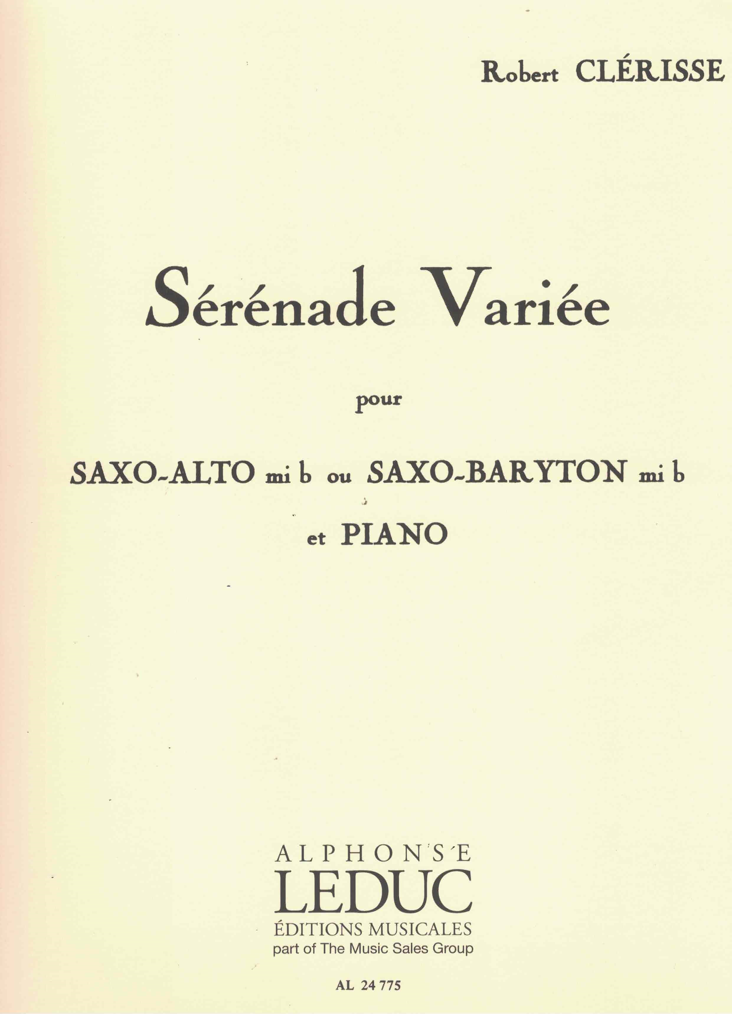 Serenade Variee - Clerisse, Altsaxophon/Klavier