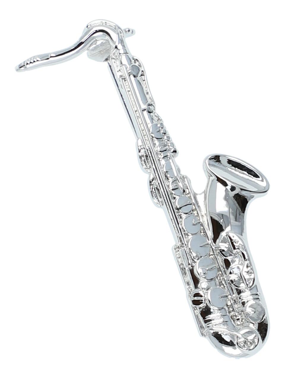 Brosche Saxophon versilbert