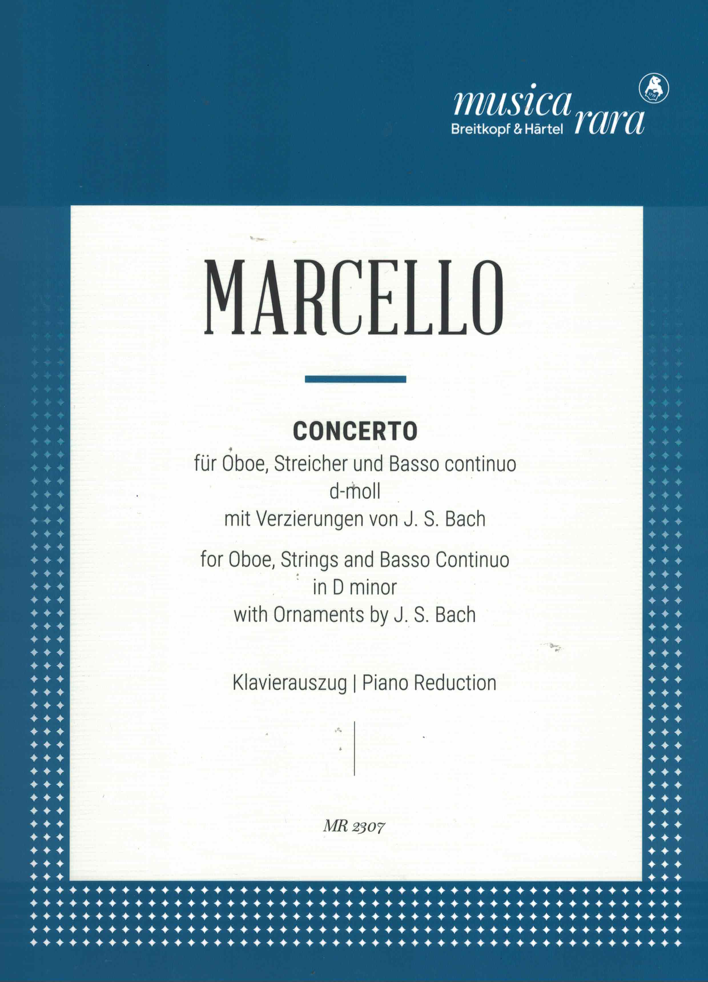 Concerto d- moll, Marcello, Verz. Bach, Oboe Klav
