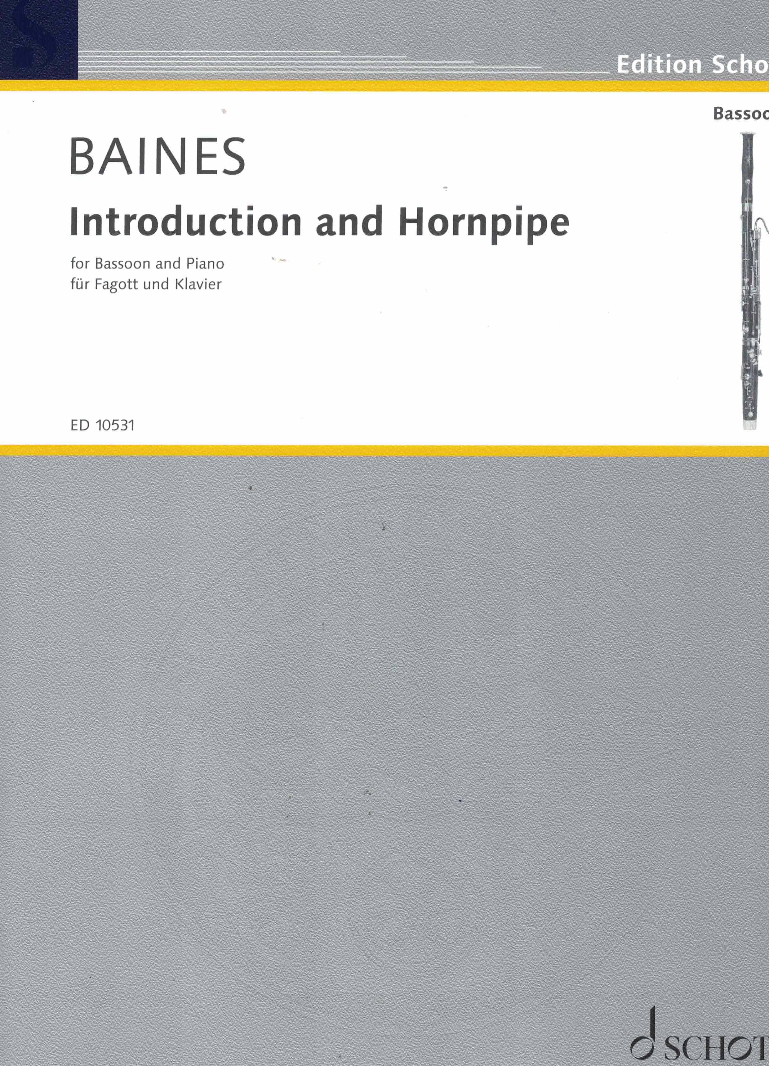 Introduction and Hornpipe, Baines, Fag Klav