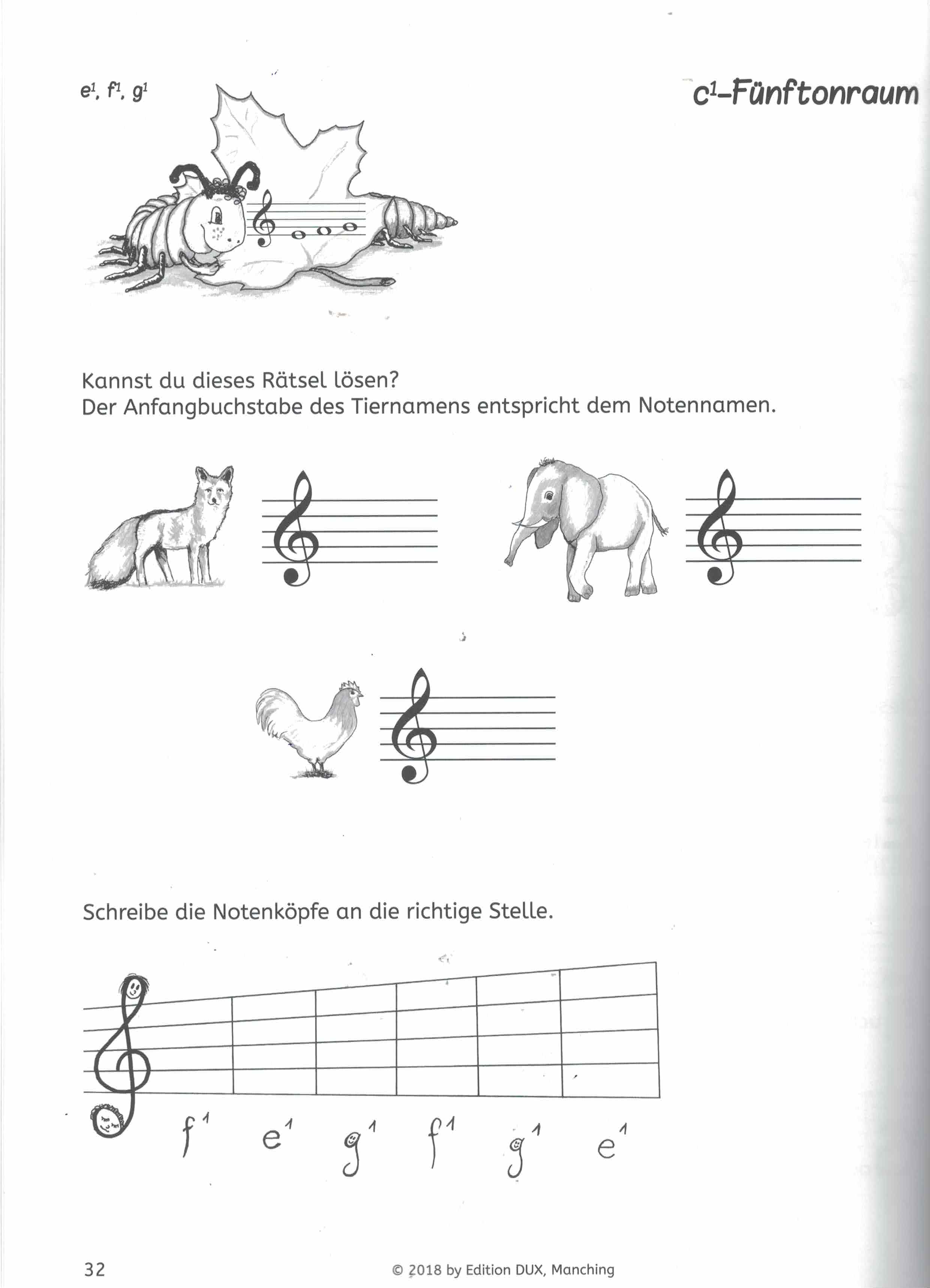 Das Violinschlüsselbuch mit Peppo dem Tausendfüssler