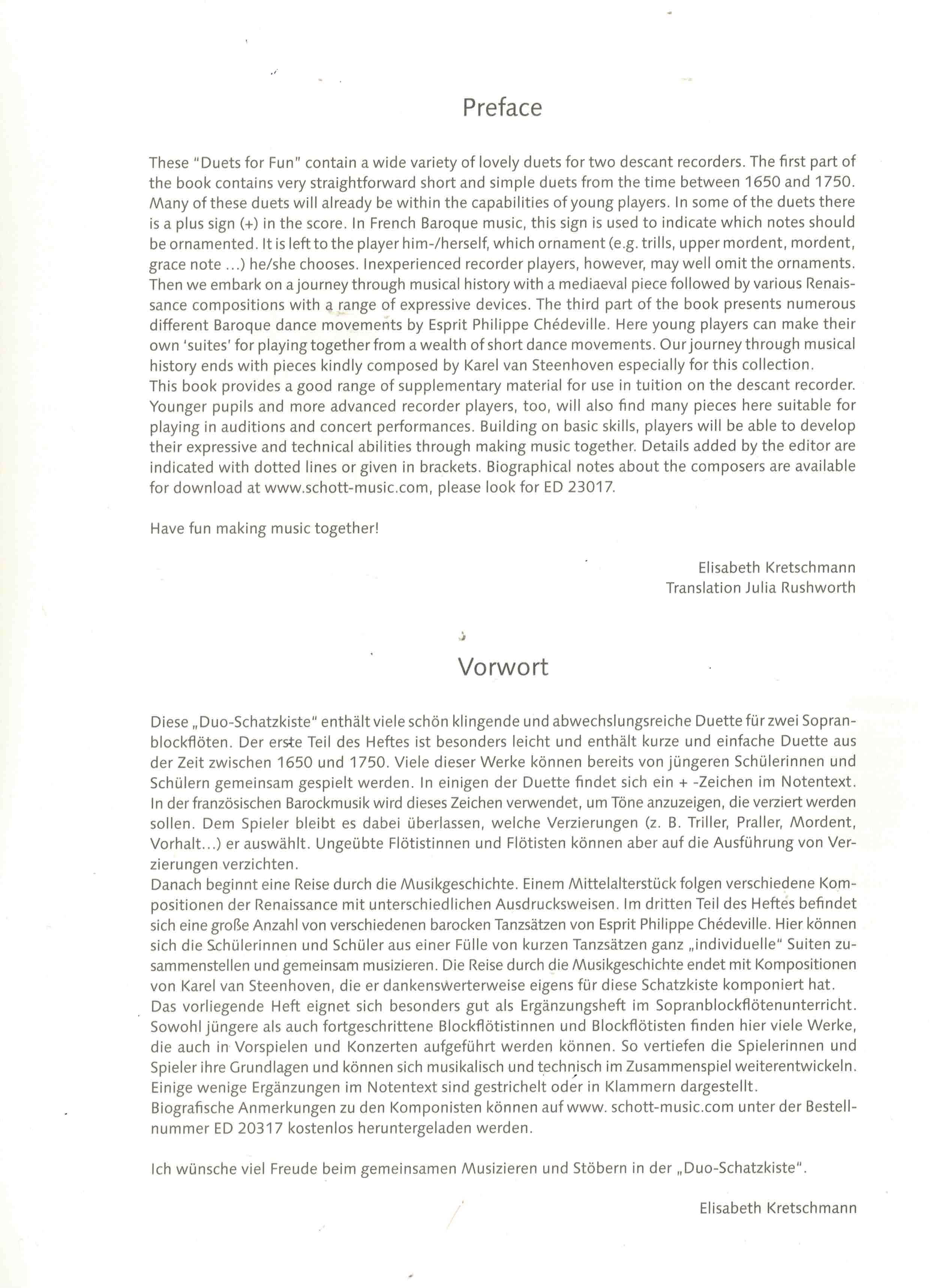 Duets for Fun, Sopran Bfl