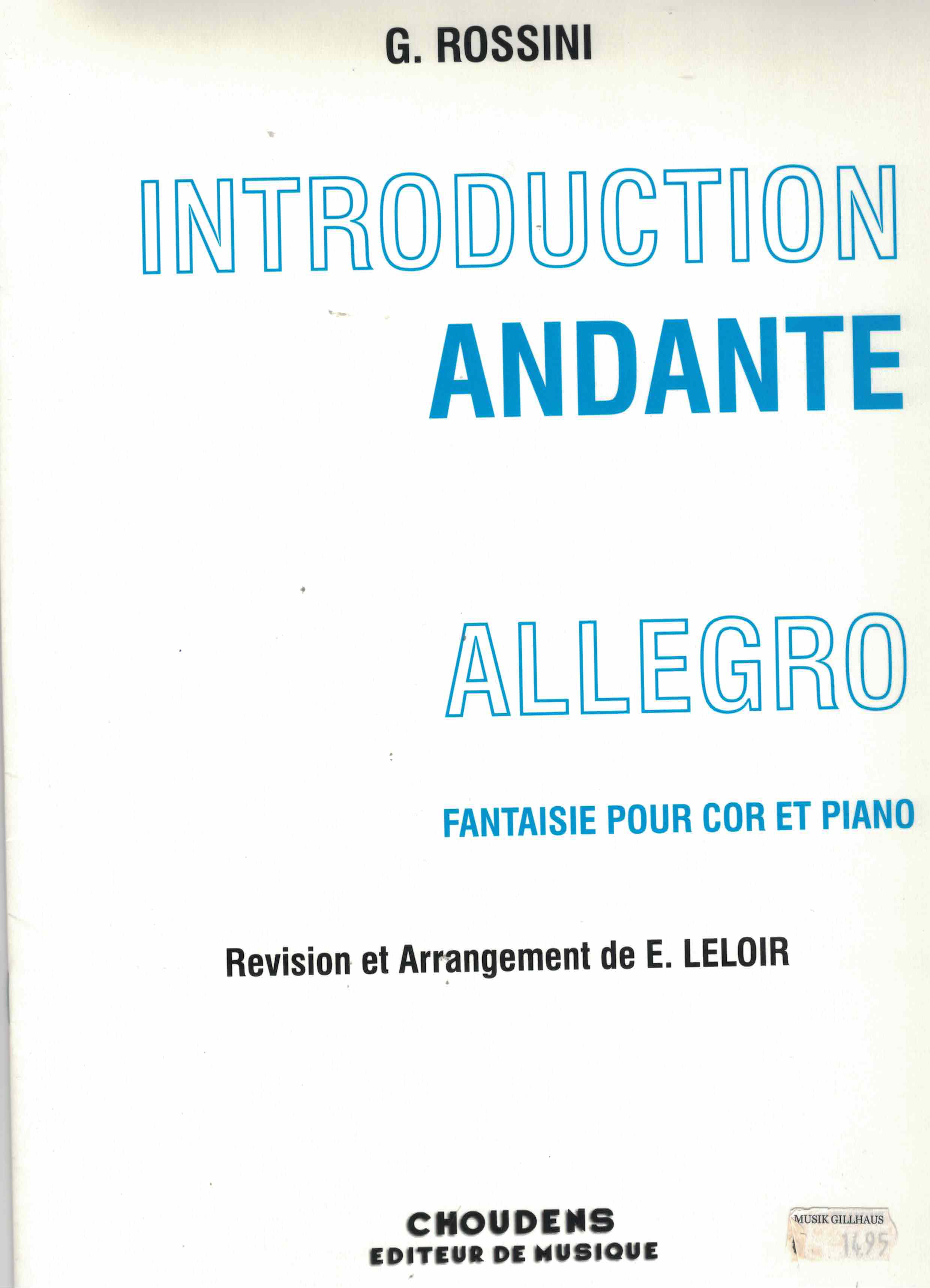 Introduction Andante + Allegro, Rossini, Horn/ Klavier
