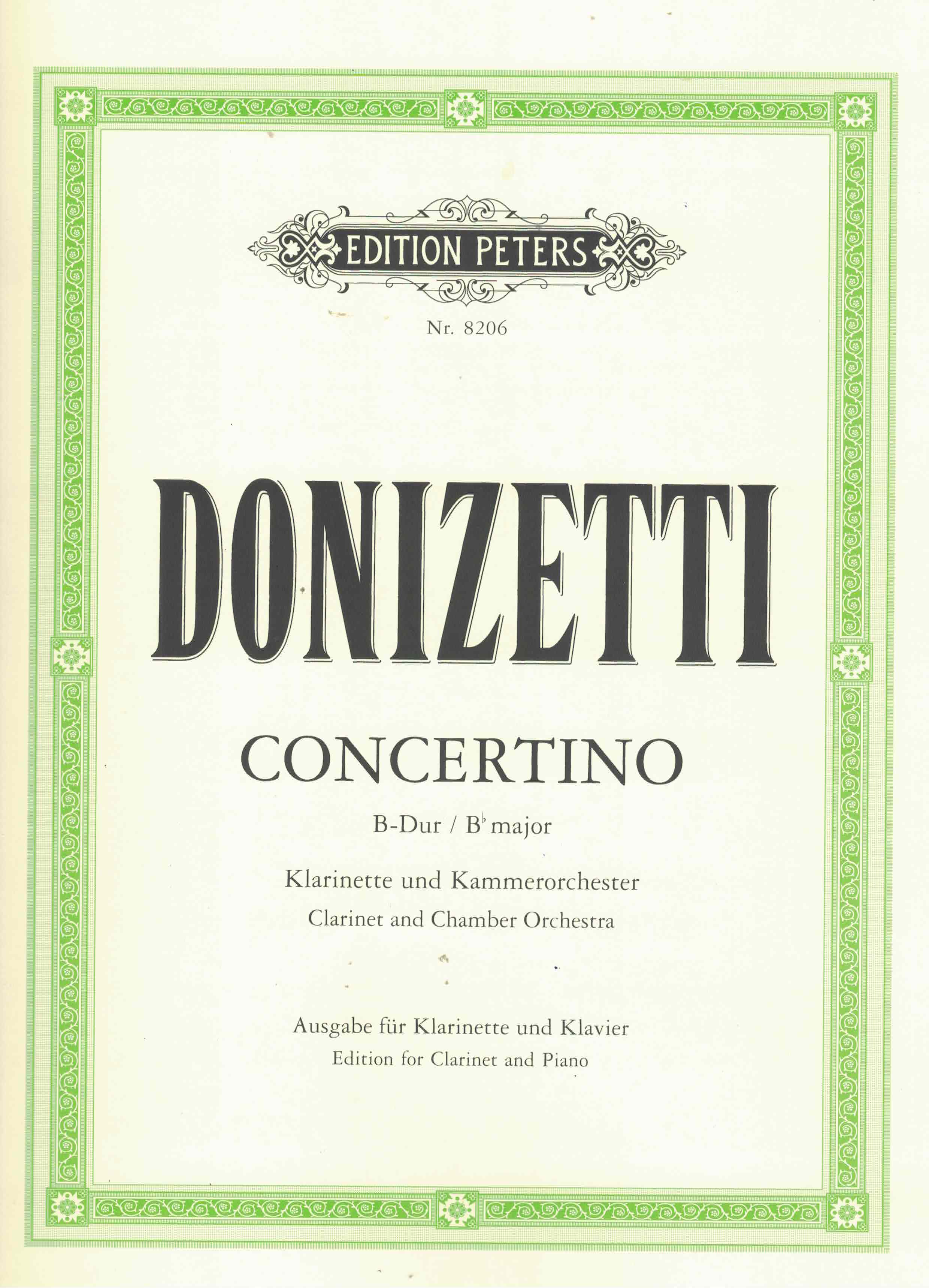 Concertino - Donizetti, Klarinette/Klavier