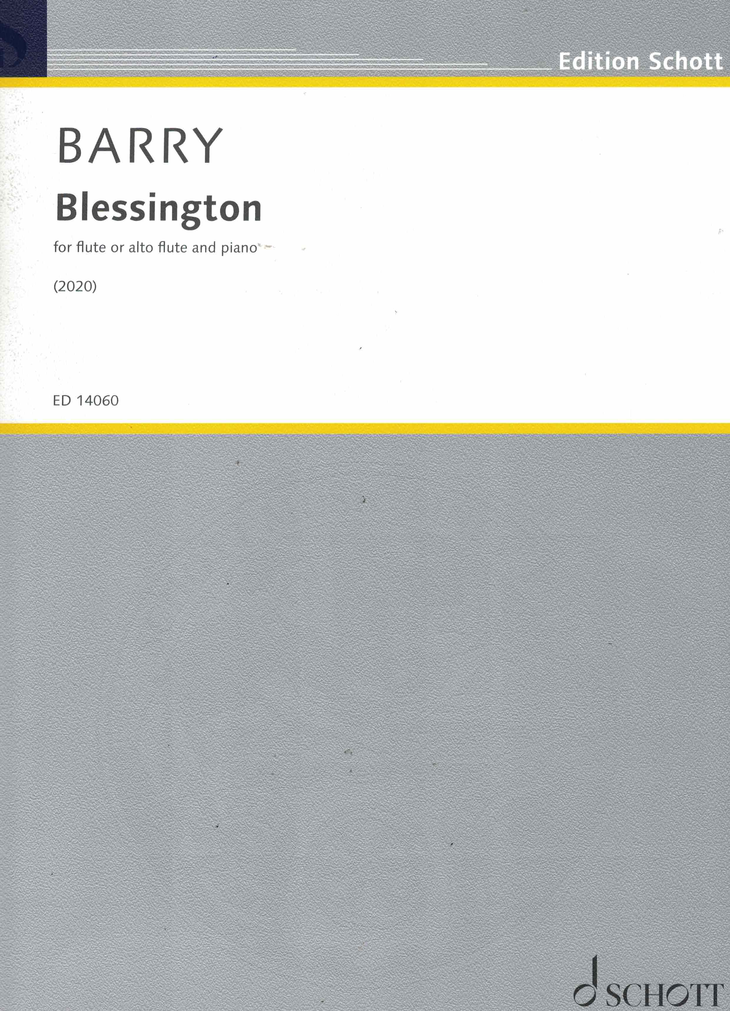 Blessington, Gerald Barry, Fl Klav