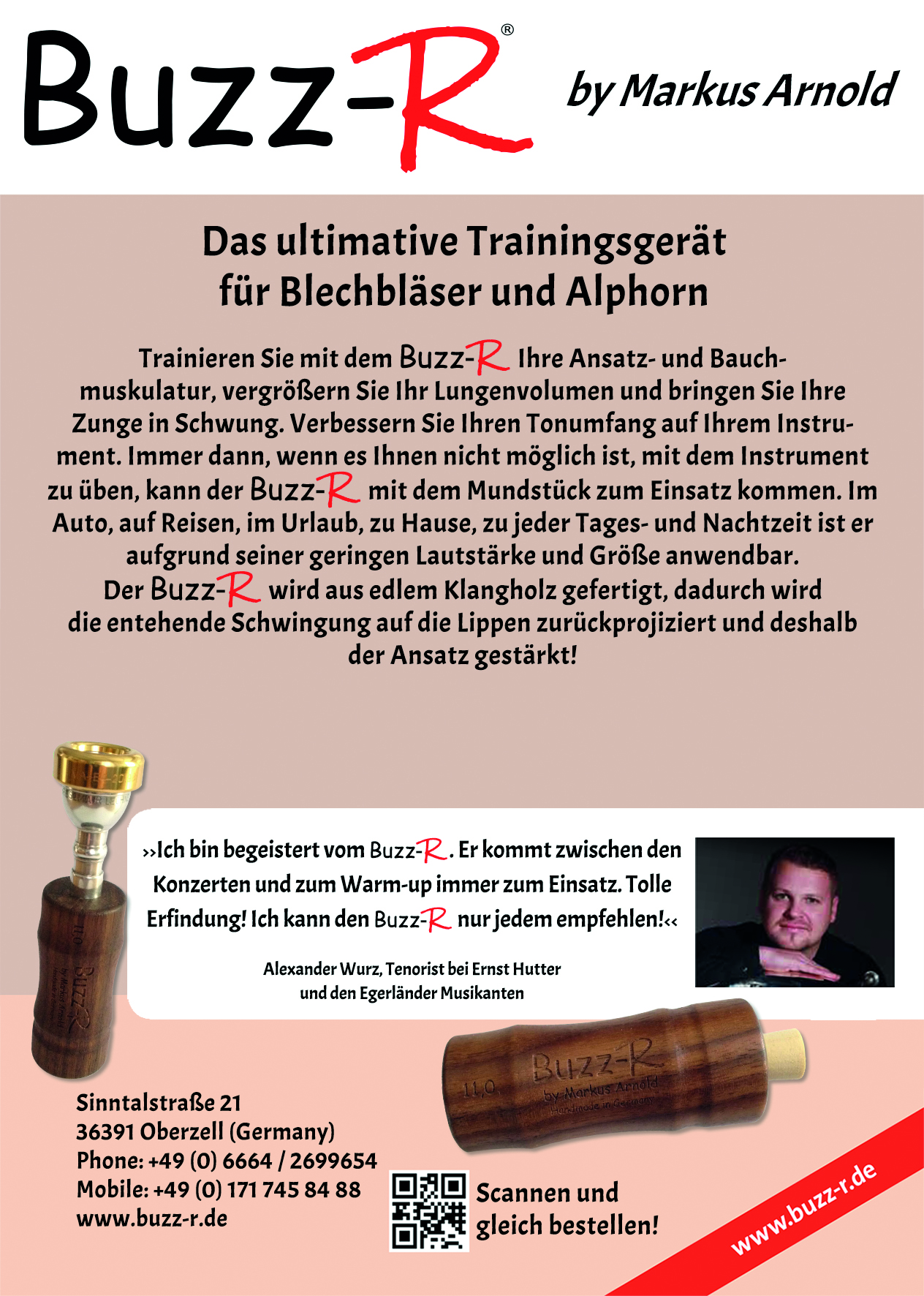 Buzz-R für Tenorhorn/Bari/Pos. weiter Schaft 13,5