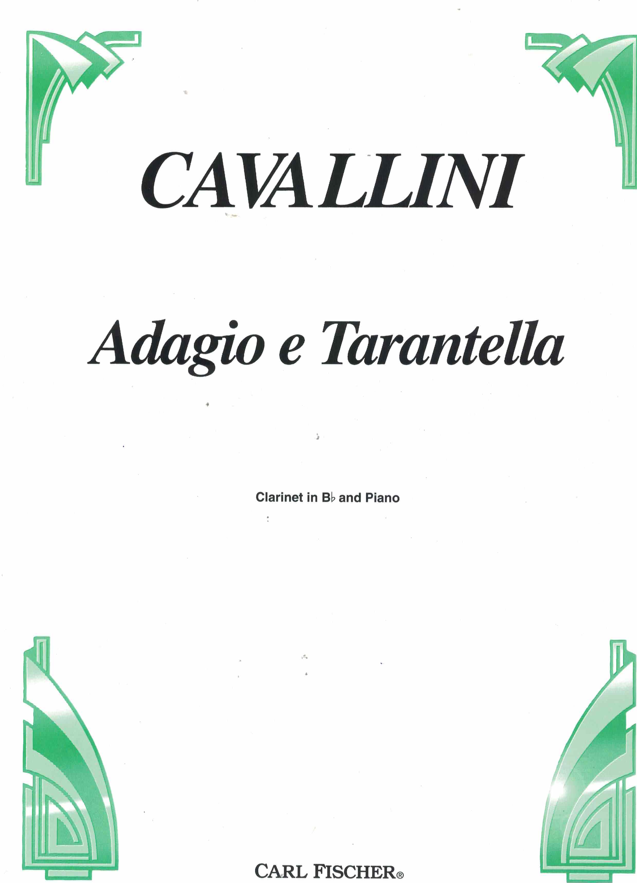 Adagio e Tarantella, Cavallini, Klar Klav