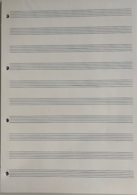 Notenblock Din A4 hoch 10 Systeme