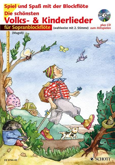 Die schönsten Volks & Kinderlieder - 1-2 Sopranblockflöten CD